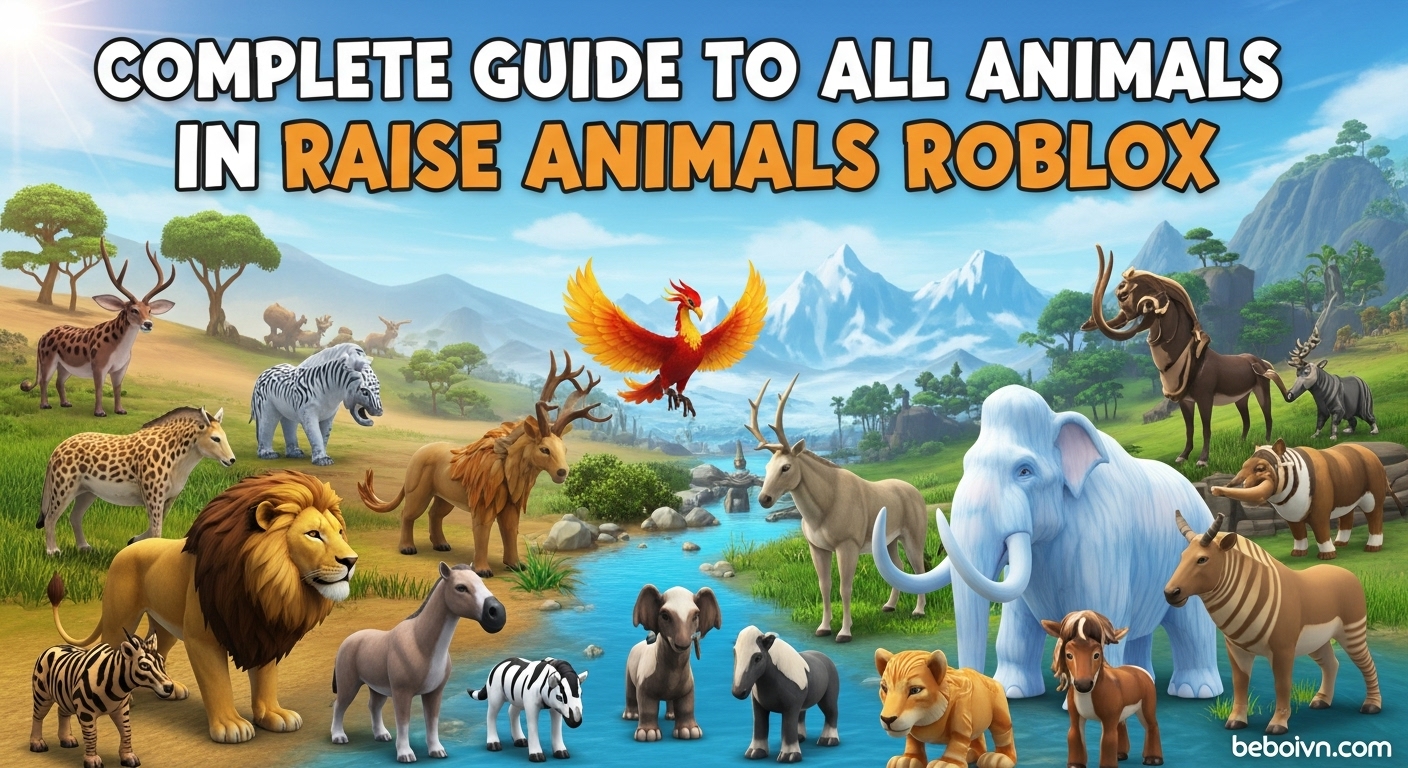 All Animals in Raise Animals Roblox