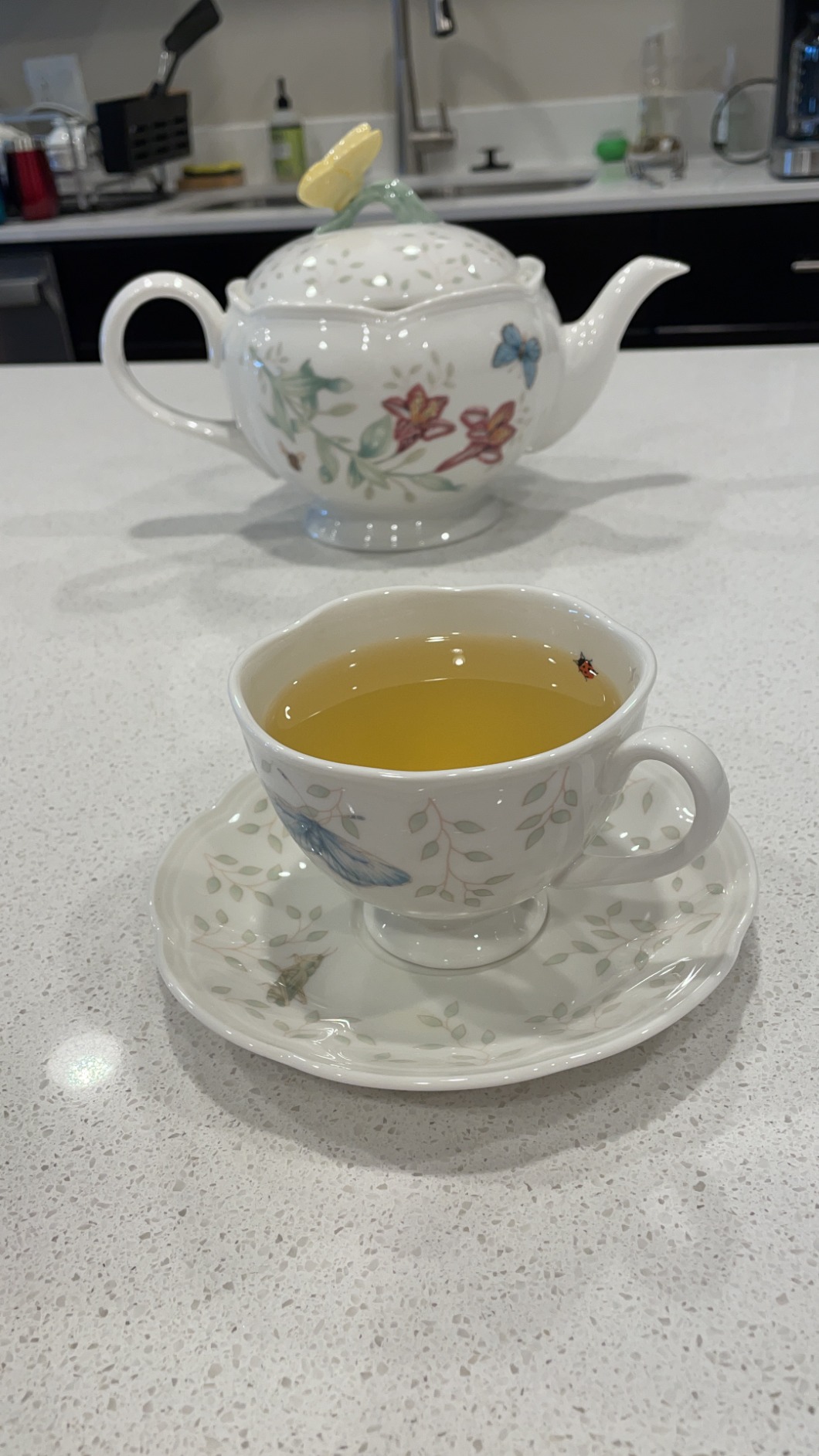 Lenox 6083927 Butterfly Meadow Teapot with Lid, White Customer Review Lenox 6083927 Butterfly Meadow Teapot with Lid, White - Customer Photo 4