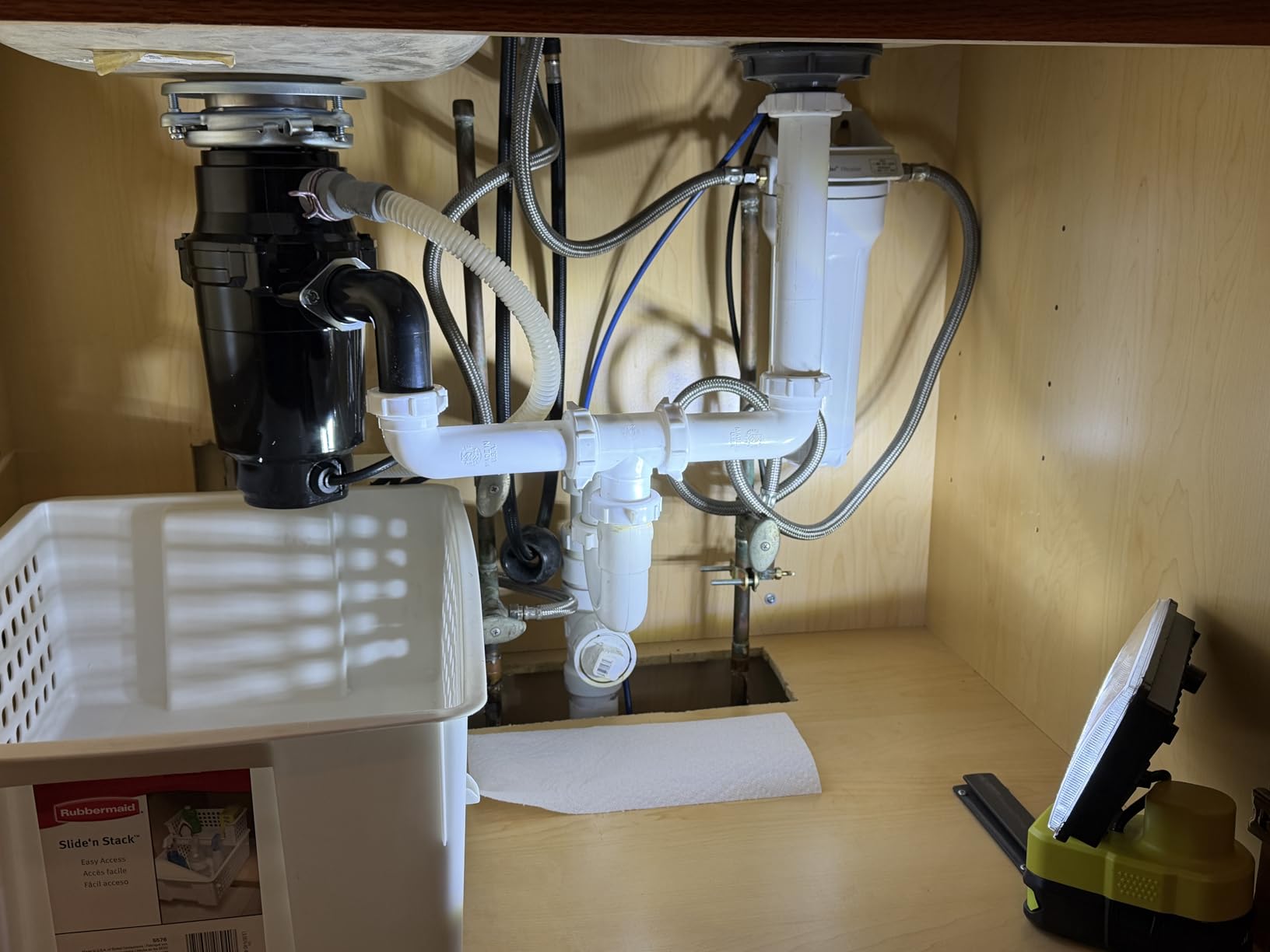 Waste Maid 10-US-WM-058-3B Garbage Disposal Anti-Jam Stainless Steel Food Waste Grinding System, 1/2 HP Economy, Black - Customer Photo 2