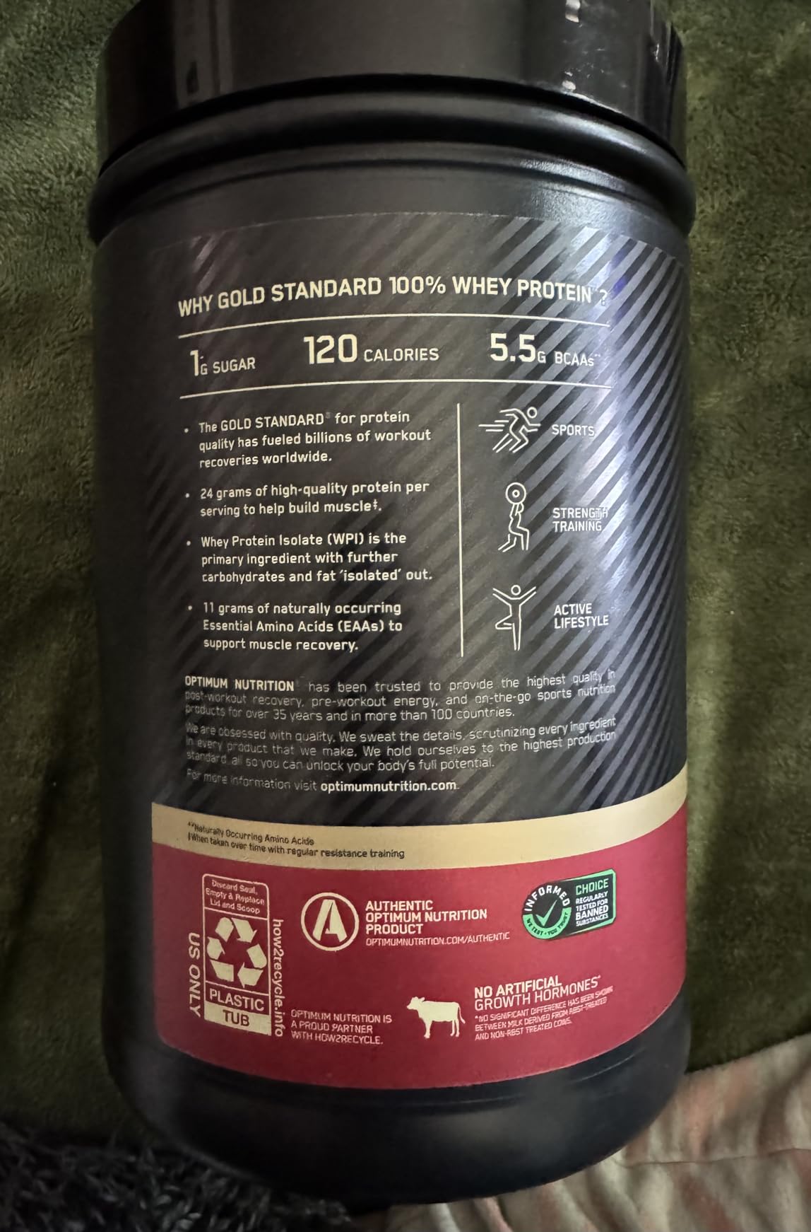 Optimum Nutrition Gold Standard 100% Whey Protein Powder, Double Rich Chocolate, 5 Pound (Packaging May Vary) customer photo 1
