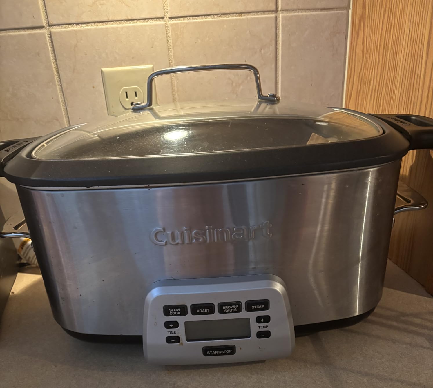 Cuisinart PSC-350 3-1/2-Quart Programmable Slow Cooker, Silver, 9-1/2 in H x 9.1 in W x 12.67 in L - Customer Photo 1