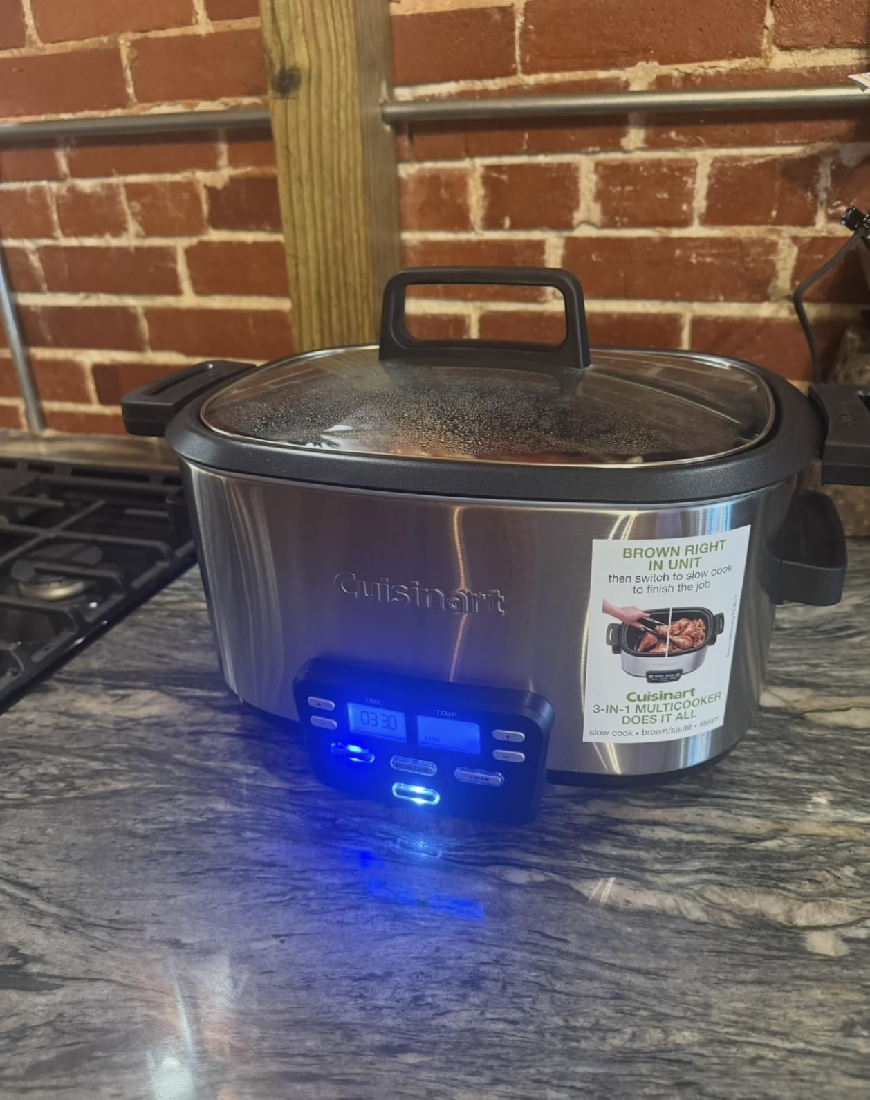 Cuisinart PSC-350 3-1/2-Quart Programmable Slow Cooker, Silver, 9-1/2 in H x 9.1 in W x 12.67 in L - Customer Photo 4