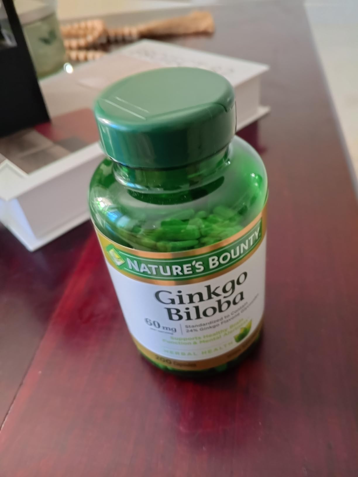Nature's Bounty Ginkgo Biloba, Supports Healthy Brain Function, Herbal Supplement, 60 Mg, 200 Capsules customer photo 2