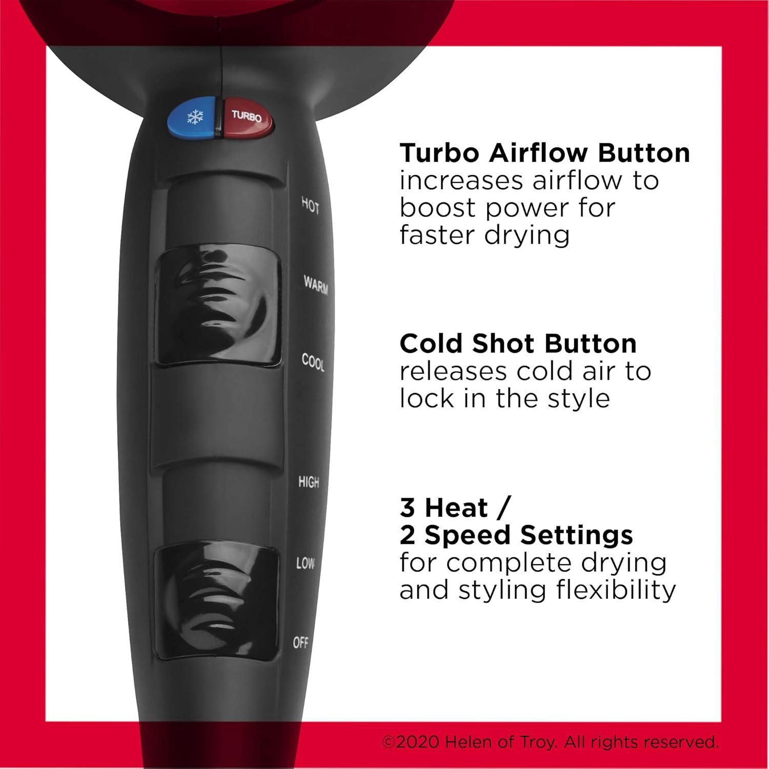 REVLON Turbo Hair Dryer | 1875 Watts of Maximum Shine, Fast Dry (Silver) customer photo 2