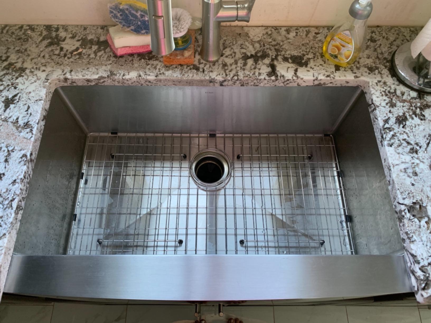KRAUS Standart Pro 30-Inch Apron Front Farmhouse 16-Gauge Single Bowl Stainless Steel Kitchen Sink, KHF200-30 - Customer Photo 3