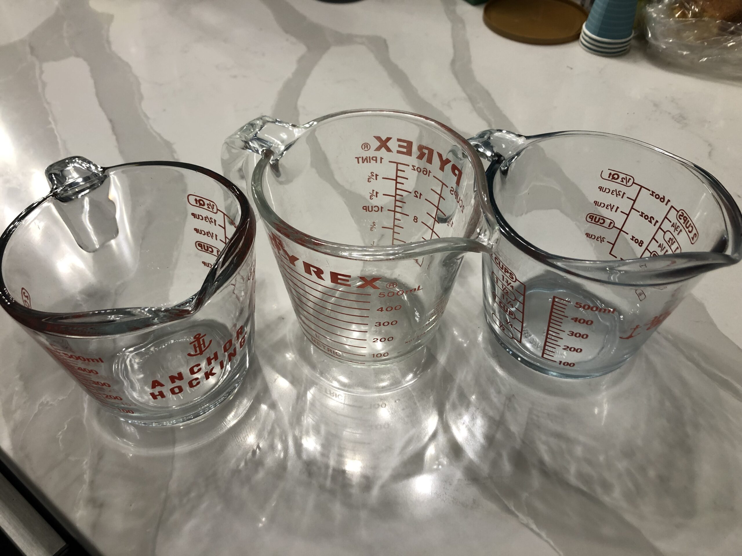 Anchor Hocking 2 Cup (16 Ounce) Glass Measuring Cup, clear glass with red lettering (Anc-9439) - Customer Photo 5