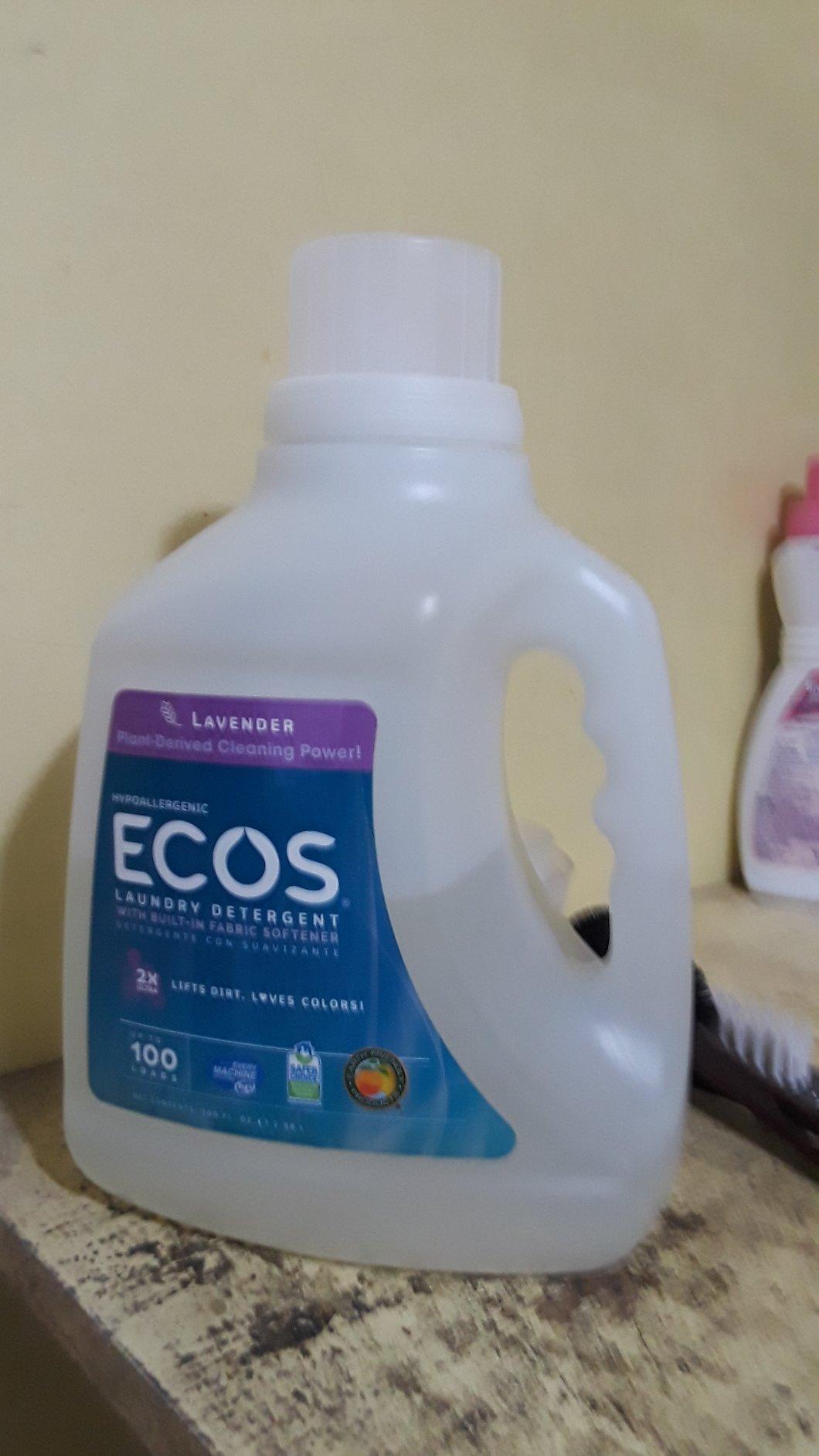 ECOS Laundry Detergent Liquid, 100 Loads - Dermatologist Tested Laundry Soap - Hypoallergenic, EPA Safer Choice Certified, Plant-Powered - Lavender, 100 Fl Oz - Customer Photo 1
