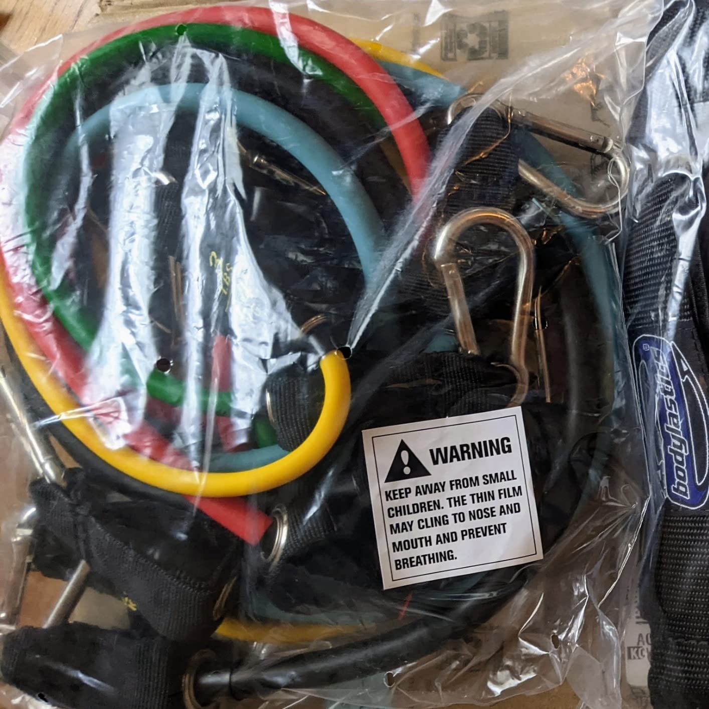 Bodylastics Patented Basic Series Resistance Band Set - 5 Resistance Bands with Snap Reduction Tech, 2 Handles, 2 Ankle Straps, 1 Door Anchor & 1 Carry Bag customer photo 1