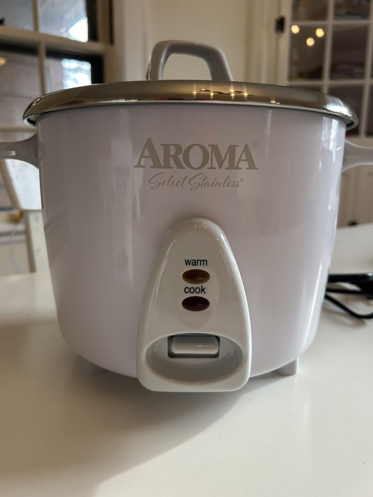 AROMA® Select Stainless® Rice Cooker, 3-Cup (Uncooked) / 6-Cup (Cooked), Stainless Steel Inner Pot, Small Rice Cooker, Auto Keep Warm, 1.2 Qt, White, ARC-753SG - Customer Photo 2