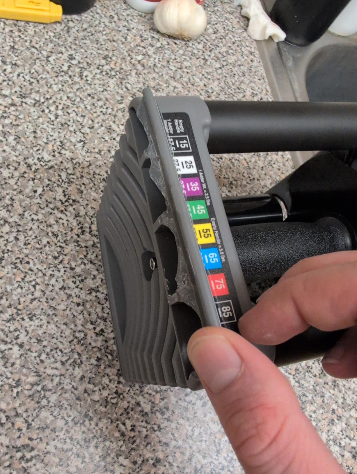 PowerBlock Elite EXP Adjustable Dumbbells, Sold in Pairs, Stage 1, 5-50 lb. Dumbbells, Durable Steel Build customer photo 1