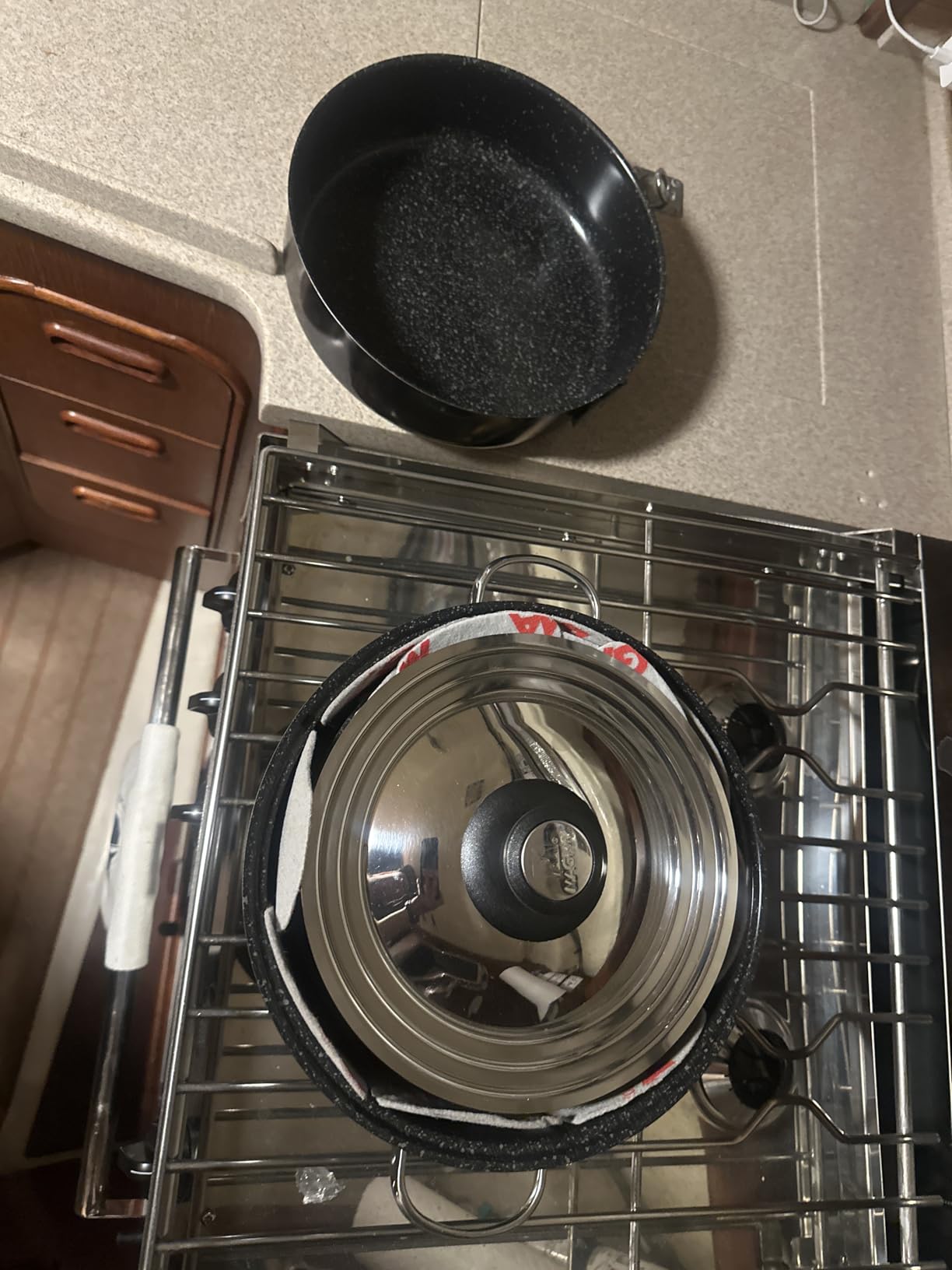 Magma 10 Piece Gourmet Nesting Stainless Steel Cookware Set, Induction Compatible, Oven Safe to 500°F - Suitable for All Stovetops, Removable Handles, Silver - Customer Photo 2