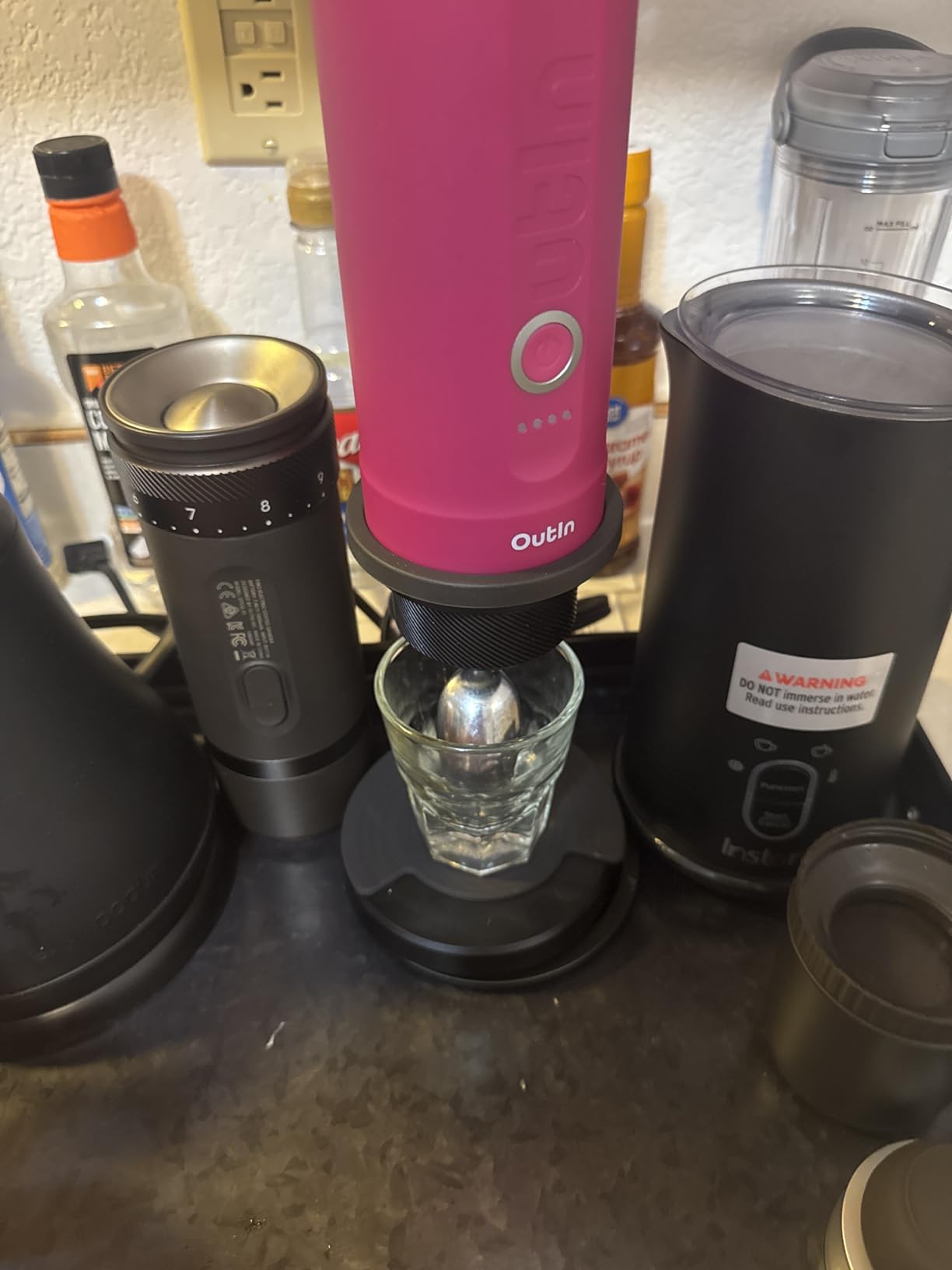 OutIn Claro Portable Coffee Scale, Espresso Scale 2kg/0.1g Accurate Measurement, Pour Over Coffee Scale Multiple Modes, Timer Function, Rechargeable, with Protective Bag - Customer Photo 2