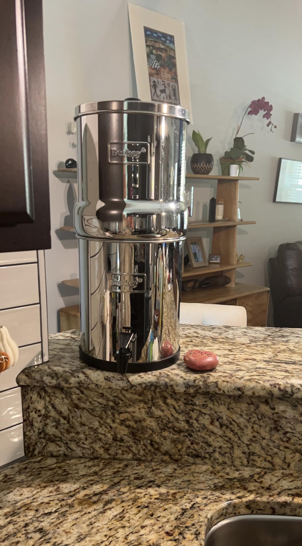 Big Berkey Gravity-Fed Stainless Steel Countertop Water Filter System 2.25 Gallon with 2 Authentic Black Berkey Elements BB9-2 Filters Customer Review Big Berkey Gravity-Fed Stainless Steel Countertop Water Filter System 2.25 Gallon with 2 Authentic Black Berkey Elements BB9-2 Filters - Customer Photo 3