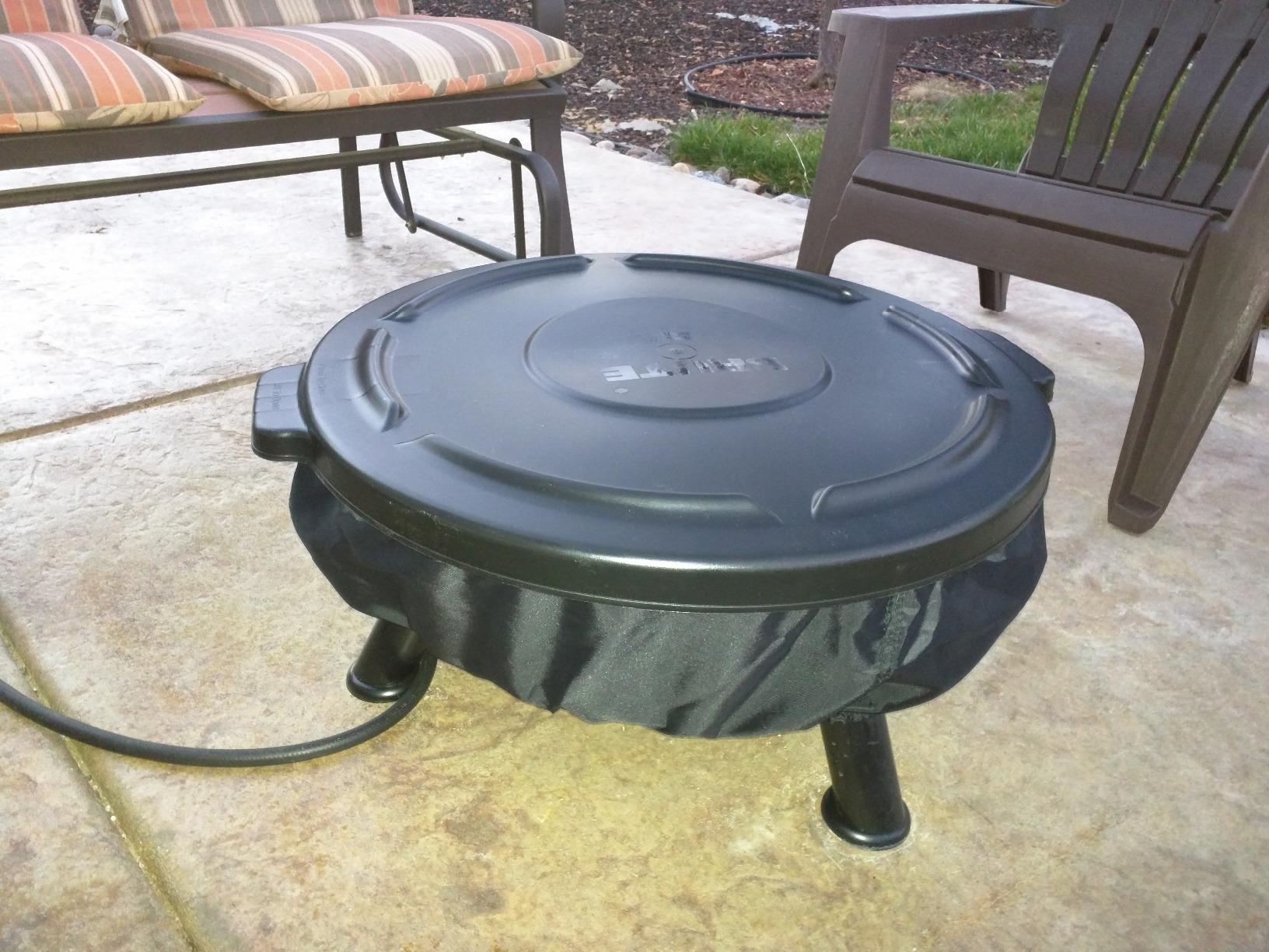 Outland Living Firebowl Smokeless Fire Pit, Round Outdoor Portable Propane Gas Fire Pit with UV and Weather Resistant Durable Cover, 24-Inch Diameter 58,000 BTU, Black, 883 Mega customer photo 2