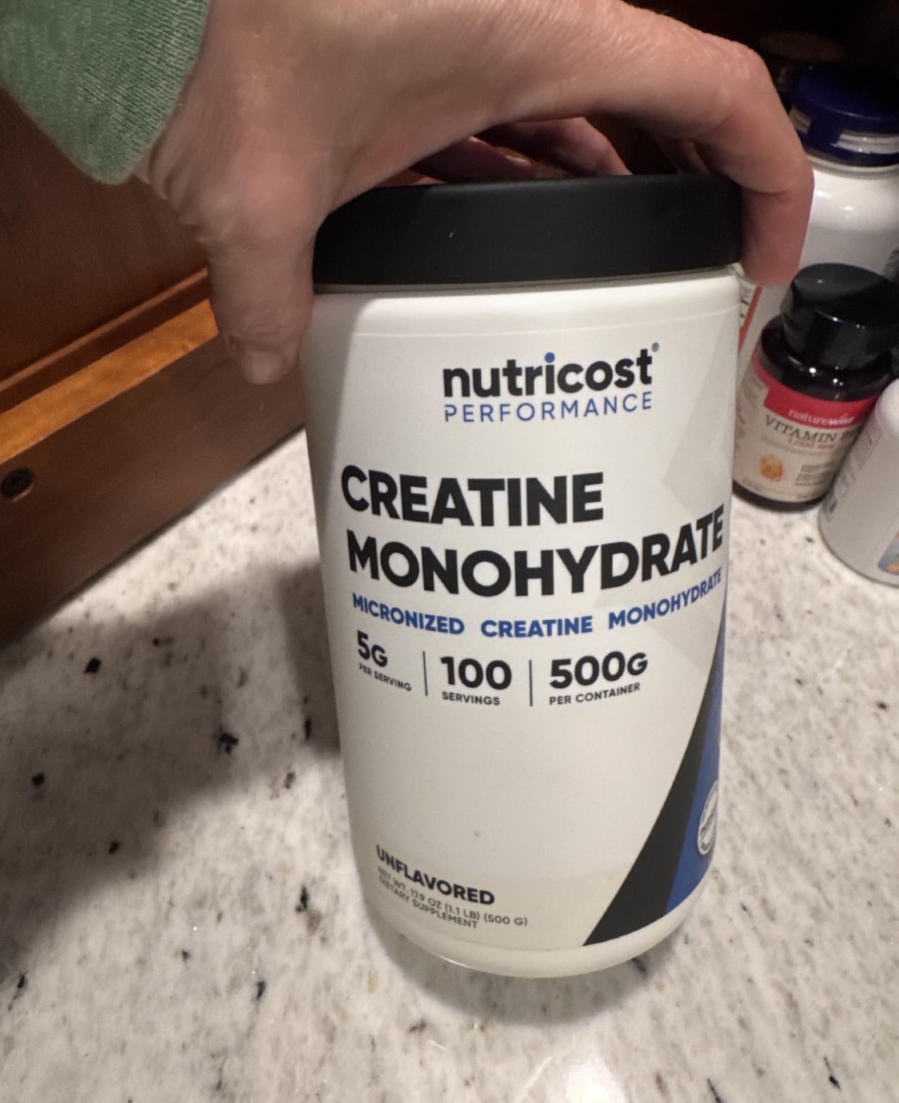 Nutricost Creatine Monohydrate Micronized Powder 500G, 5000mg Per Serv (5g) - 100 Servings, 17.9 Oz customer photo 1