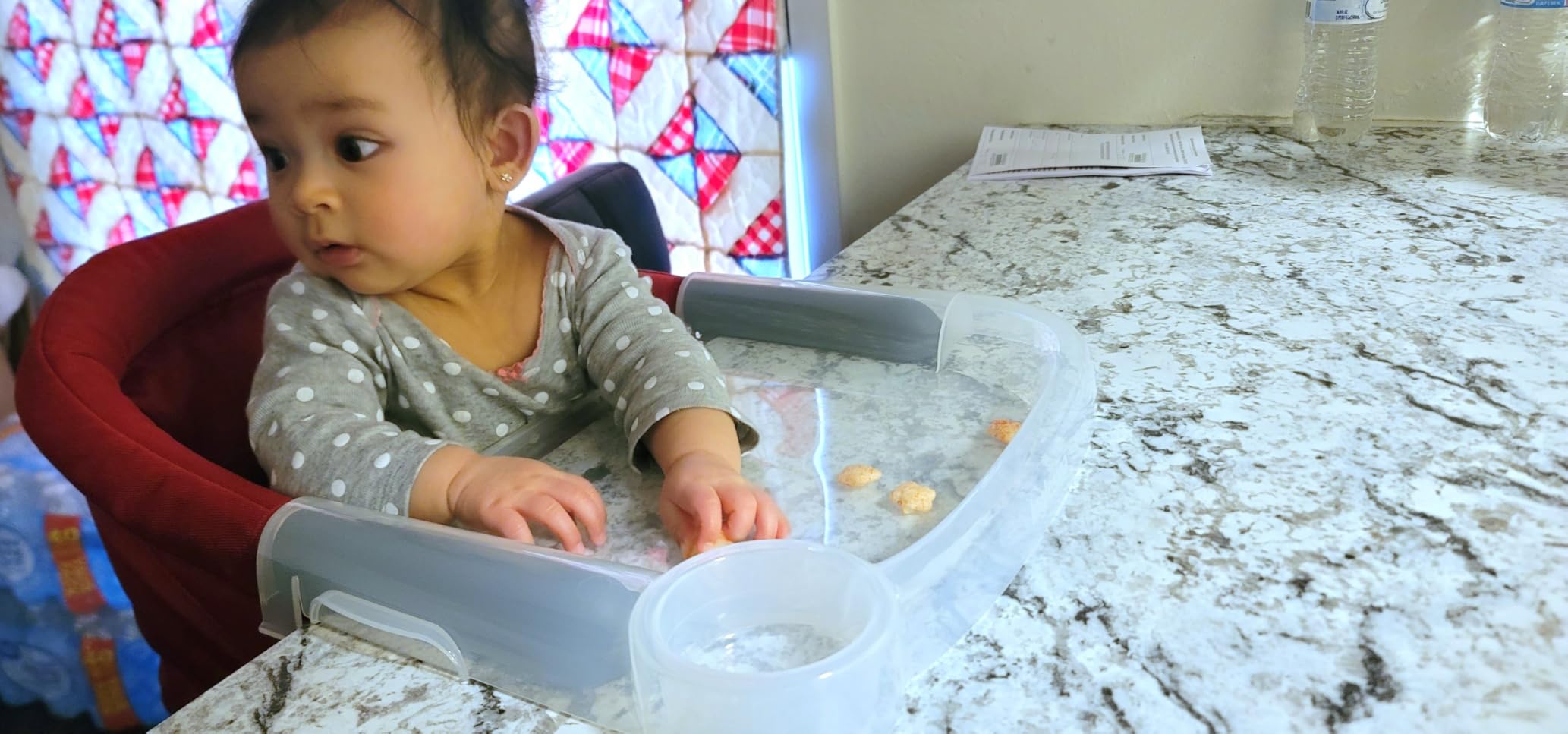 Inglesina Fast Table Chair, Black - Portable Baby High Chair - for Babies & Toddlers up to 37 lbs - Collapsible Design - Fits Tables 0.8'' to 3.5'' Thick - Compact & Easy to Use - Travel Bag Included customer photo 1