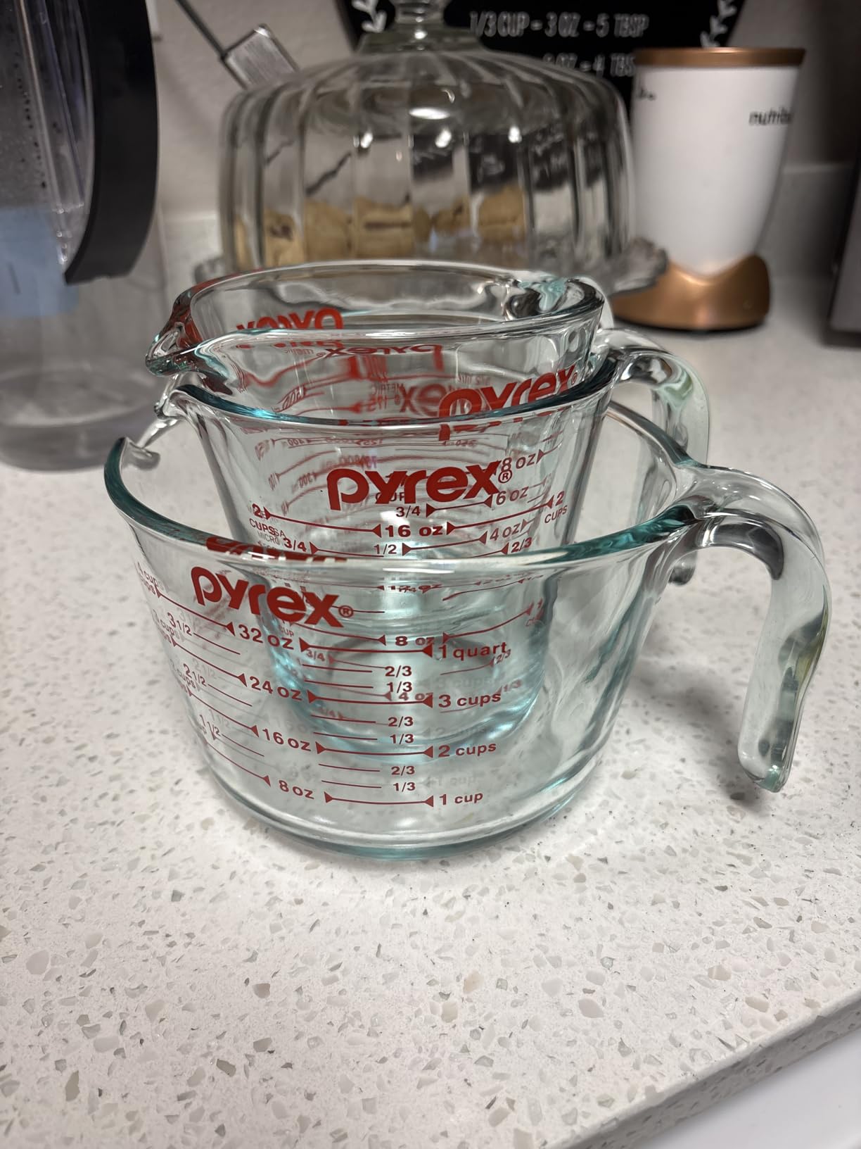 Pyrex Essentials (3-Pack) Glass Measuring Cups Set, (1, 2 & 4 Cup) Measuring Cups For Prepping, Baking and Cooking, Preheated Oven, Dishwasher, Freezer, and Microwave Safe - Customer Photo 1