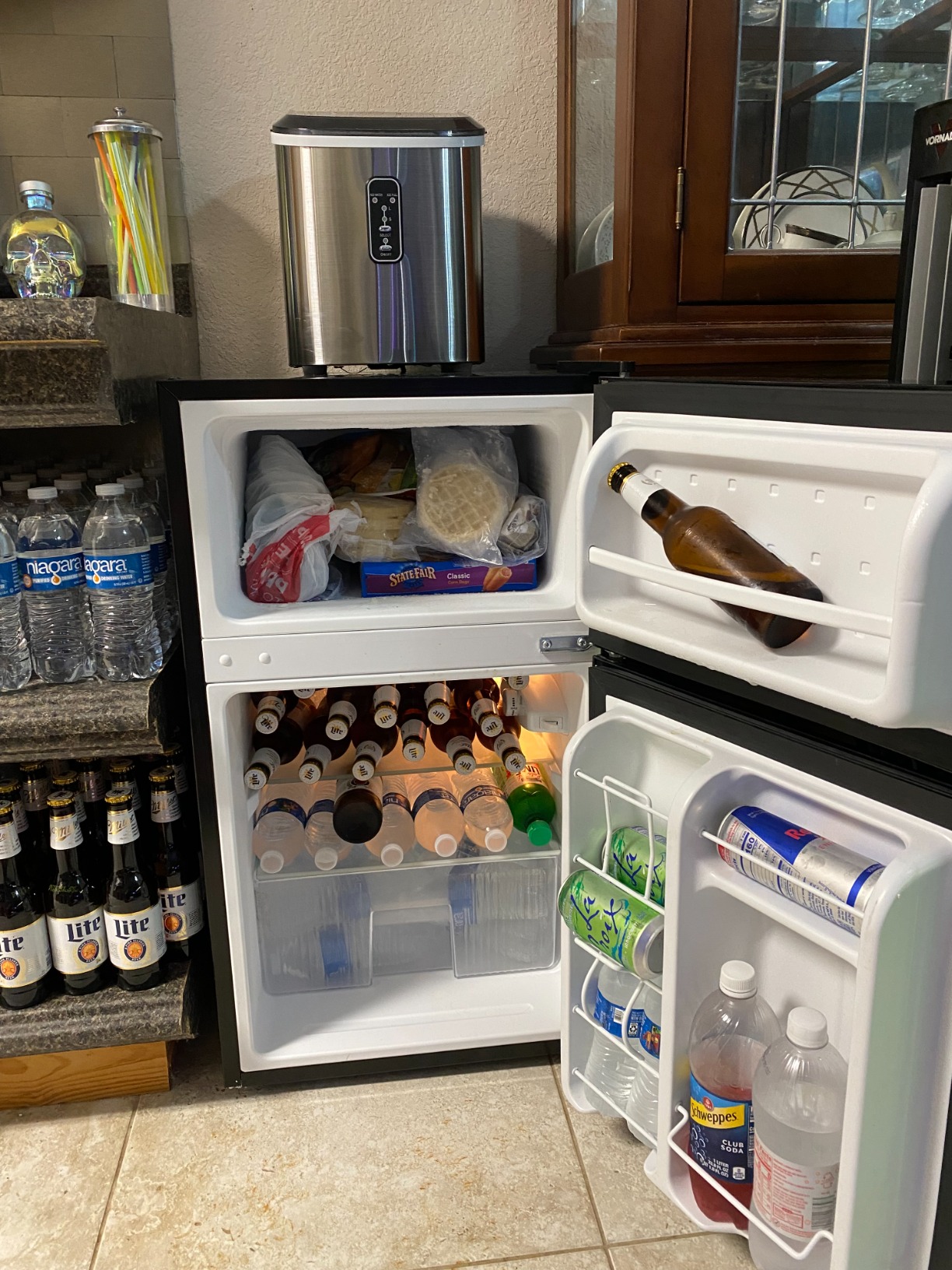 Midea WHD-113FB1 Double Door Mini Fridge with Freezer for Bedroom Office or Dorm with Adjustable Remove Glass Shelves Compact Refrigerator, 3.1 cu ft, Black Customer Review Midea WHD-113FB1 Double Door Mini Fridge with Freezer for Bedroom Office or Dorm with Adjustable Remove Glass Shelves Compact Refrigerator, 3.1 cu ft, Black - Customer Photo 1