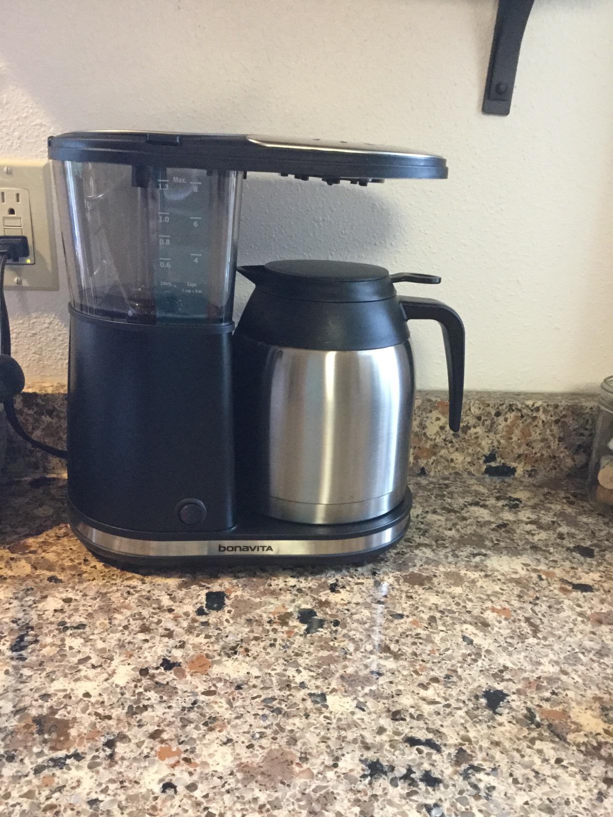 Bonavita 8 Cup Coffee Maker, One-Touch Pour Over Brewing with Thermal Carafe, SCA Certified, Stainless Steel (BV1900TS) - Customer Photo 2