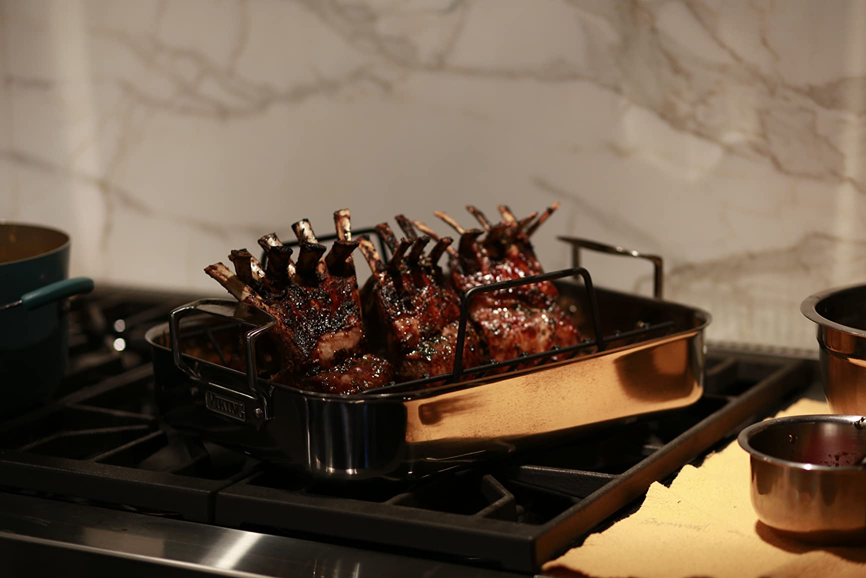 Viking 3-Ply Stainless Steel Roasting Pan with Non Stick Rack, 16 x 13 Inch Kitchen Cookware - Customer Photo 5