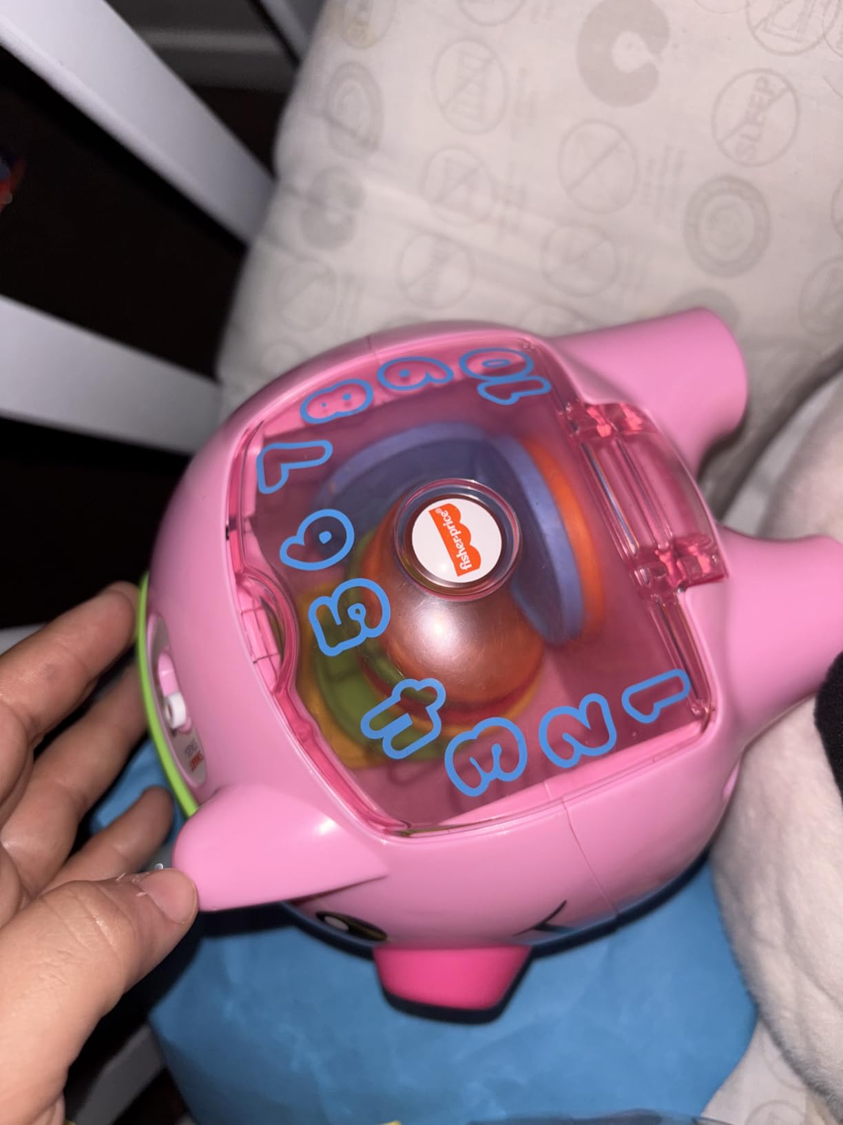 Fisher-Price Baby & Toddler Toy Laugh & Learn Smart Stages Piggy Bank with Educational Songs & Phrases for Infants Ages 6+ Months (Amazon Exclusive) customer photo 2
