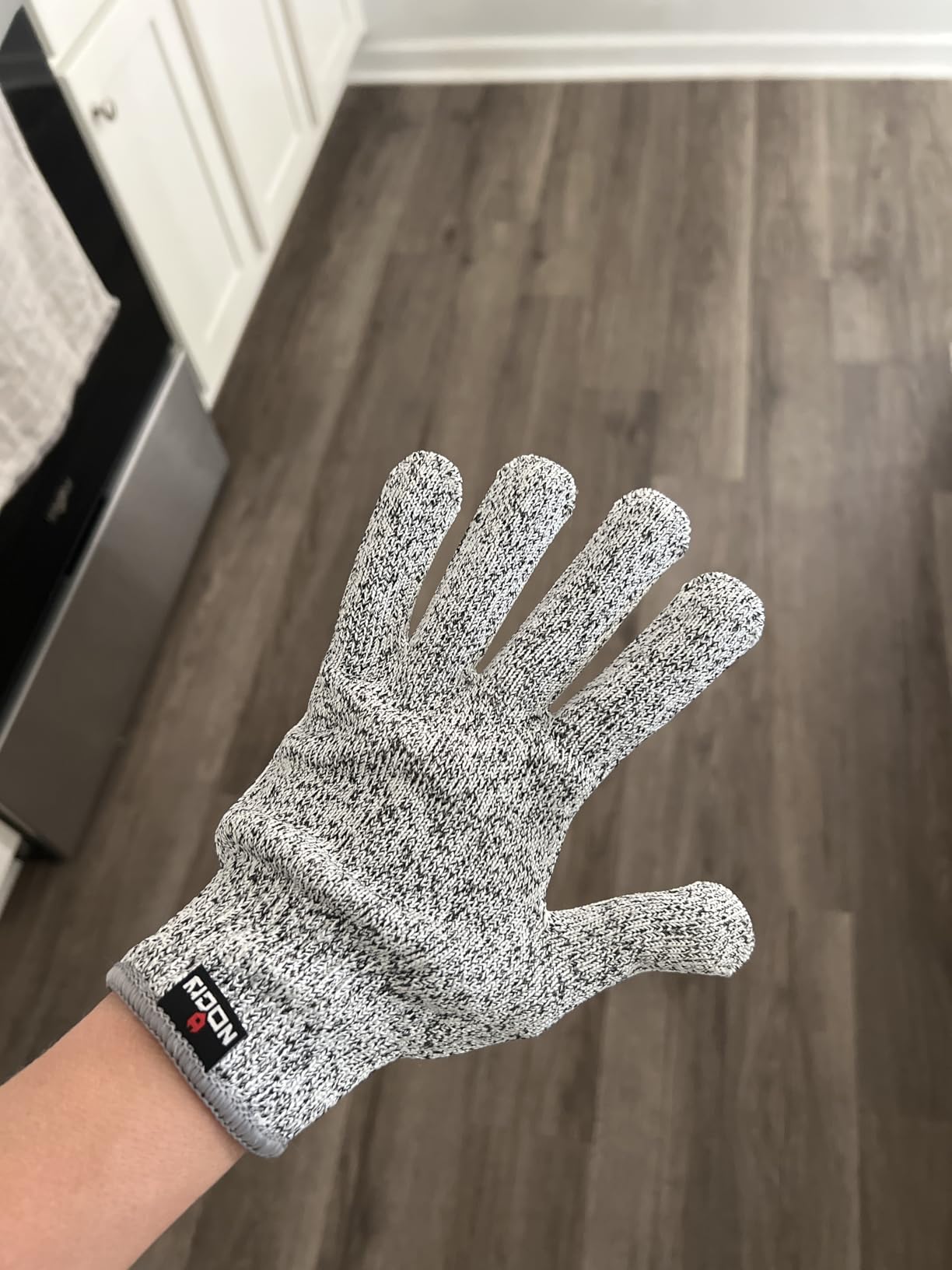 NoCry Premium Cut Resistant Gloves Food Grade — 100% Food Safe — Level 5 Meat Cutting Glove for Chefs & Butchers — Perfect Mandoline Glove or Oyster Shucking Gloves with Superior Comfort & Dexterity - Customer Photo 3