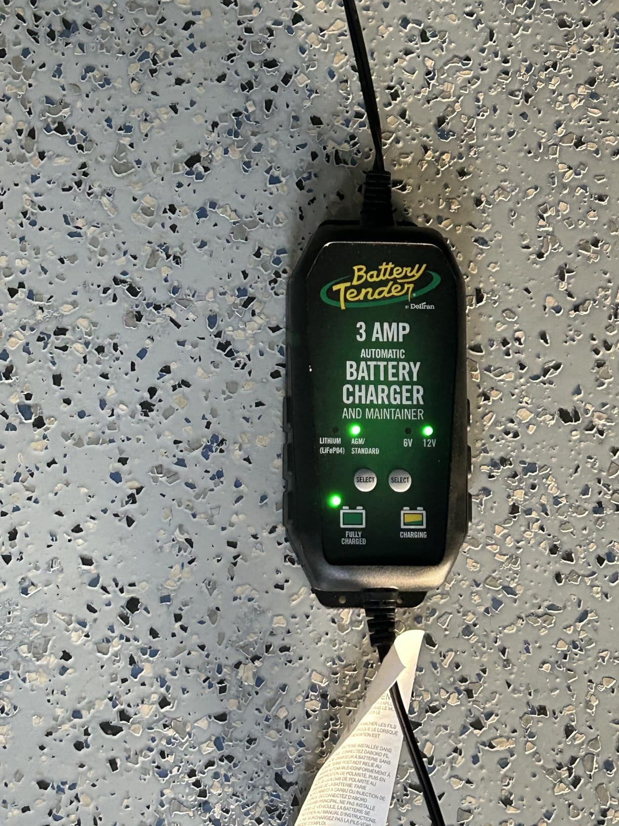 Battery Tender 3 AMP Battery Charger and Maintainer - Automotive Switchable 12V or 6V Smart Automatic for Cars SUVs and Trucks - Lead Acid, AGM, Gel, & Lithium Battery Charger - 022-0202-COS customer photo 1