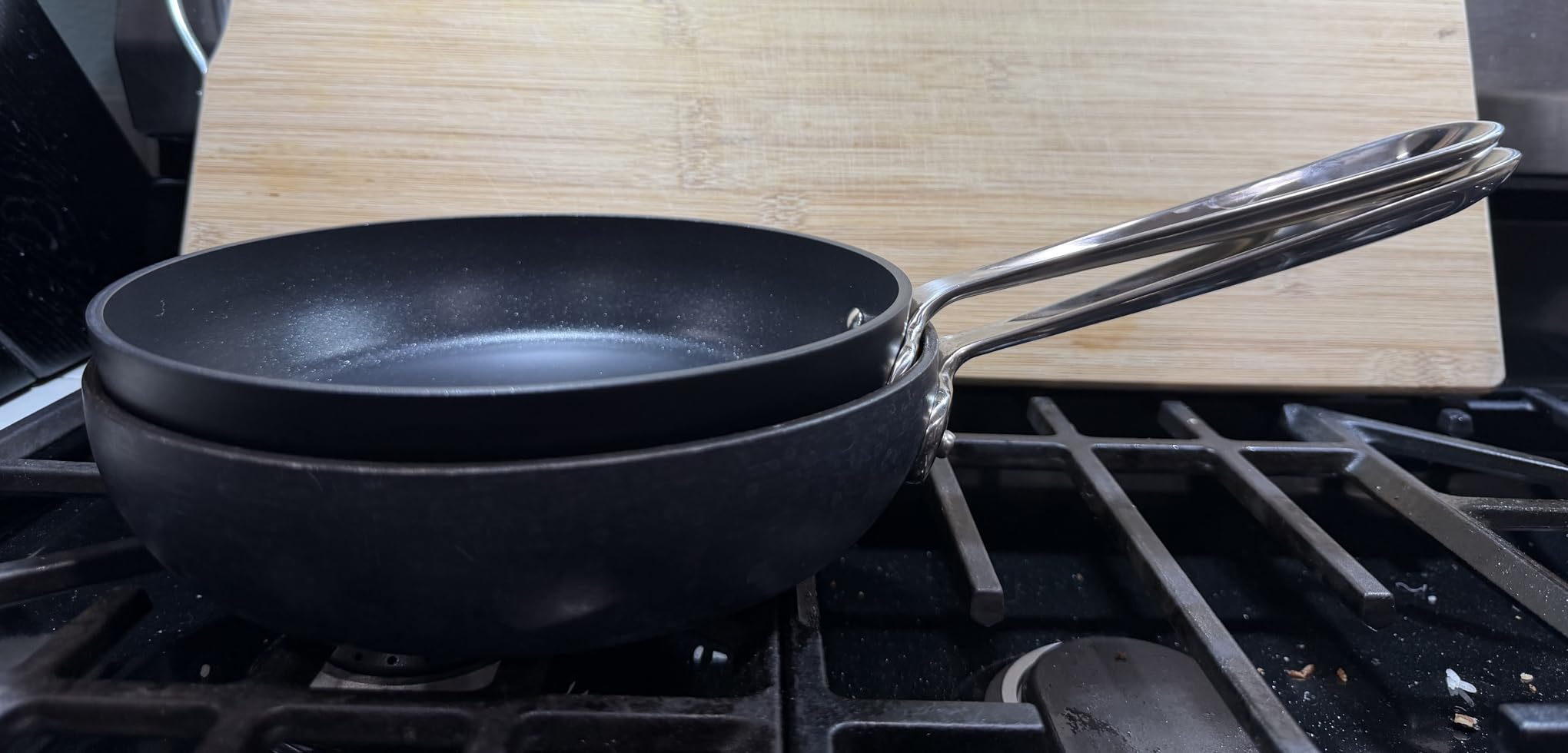 All-Clad HA1 Hard Anodized Non Stick Fry Pan Set 2 Piece, 8, 10 Inch, Induction, Oven Broiler Safe 500F, Pots and Pans Set, Kitchen Frying Pans, Skillets, Premium Cookware, Home, Dishwasher Safe Black - Customer Photo 3