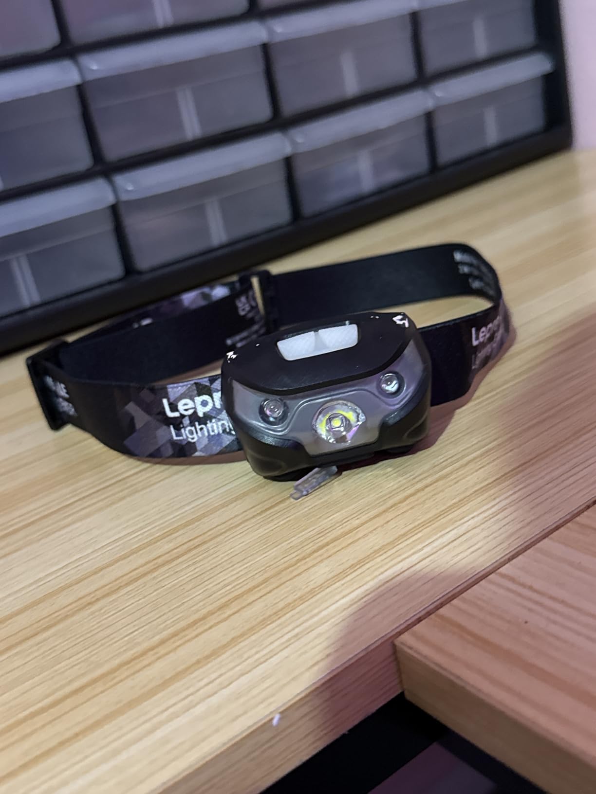 Lepro LED Headlamp Rechargeable - Super Bright Head Lamp with 5 Modes for Camping & Hiking Gear Essentials, IPX4 Waterproof Headlight Flashlight with Red Light, USB Cable Included customer photo 1