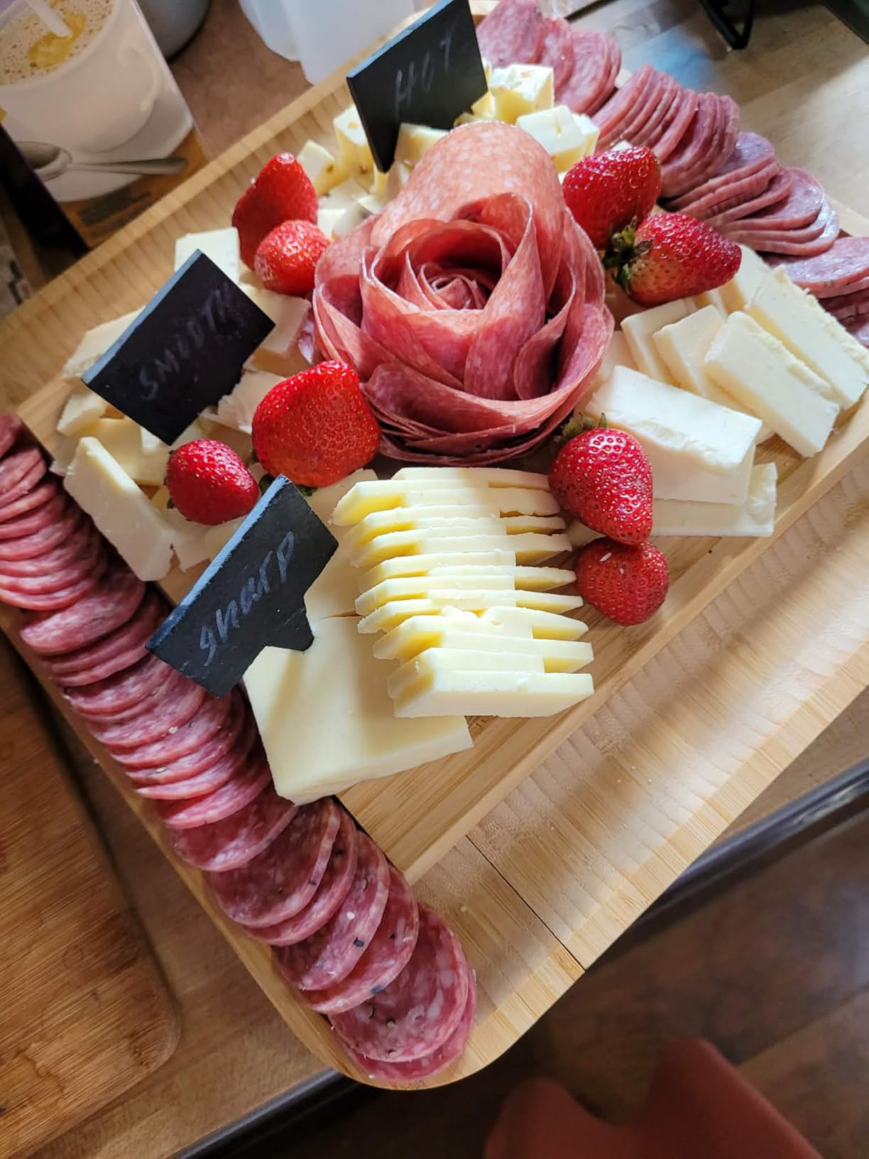 Charcuterie Boards Gift Set by Bambüsi - Large Bamboo Cheese Board for Serving, Entertaining, Cheese Platter for Kitchen, House Warming Gifts New Home, Wedding, Bridal Shower, Birthday Gifts for Women - Customer Photo 1