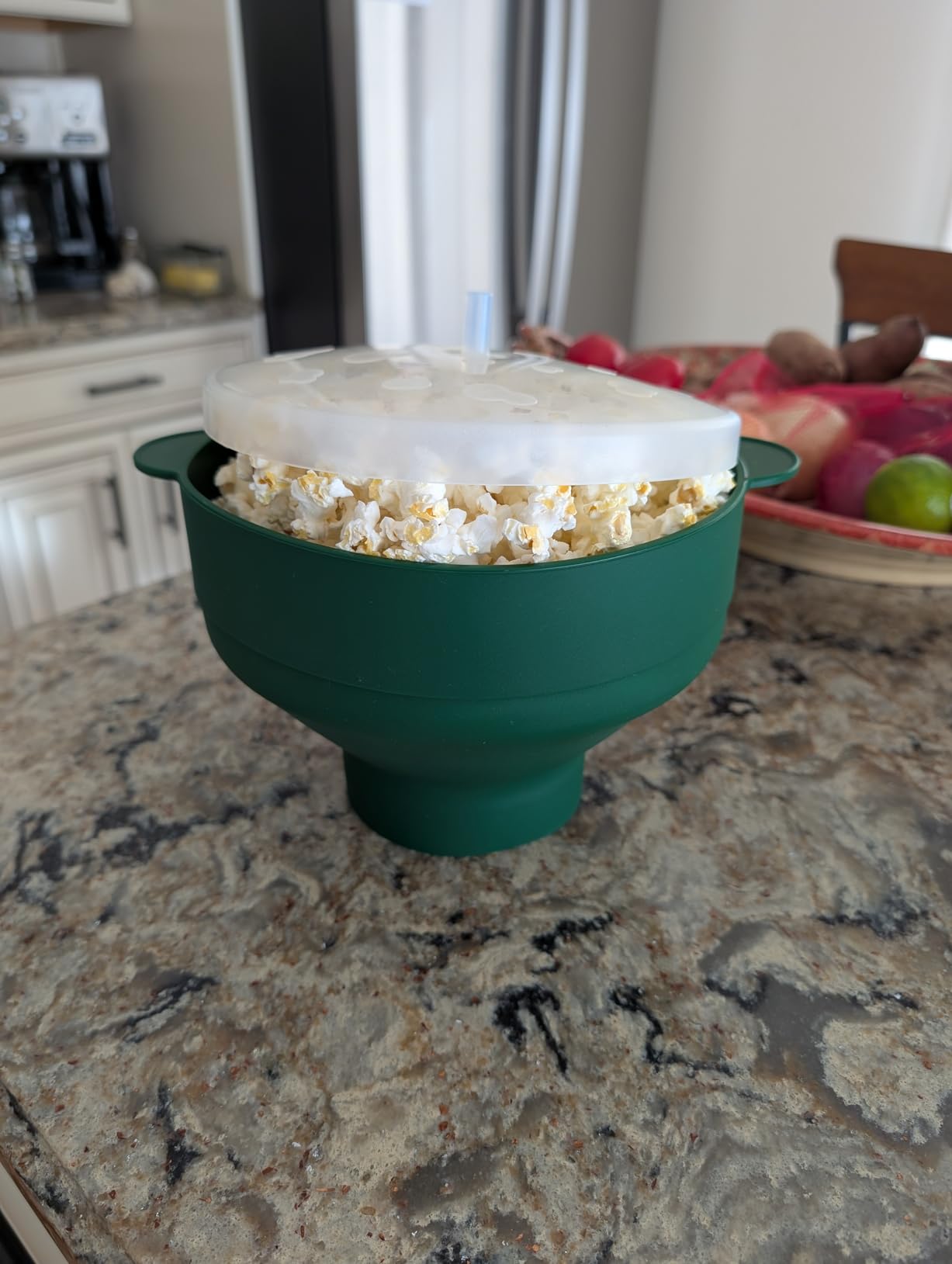 The Original Salbree Microwave Popcorn Popper Machine, Silicone Popcorn Maker, Collapsible Microwavable Bowl - Hot Air Popper - No Oil Required - The Most Colors Available (Turquoise) Customer Review The Original Salbree Microwave Popcorn Popper Machine, Silicone Popcorn Maker, Collapsible Microwavable Bowl - Hot Air Popper - No Oil Required - The Most Colors Available (Turquoise) - Customer Photo 5