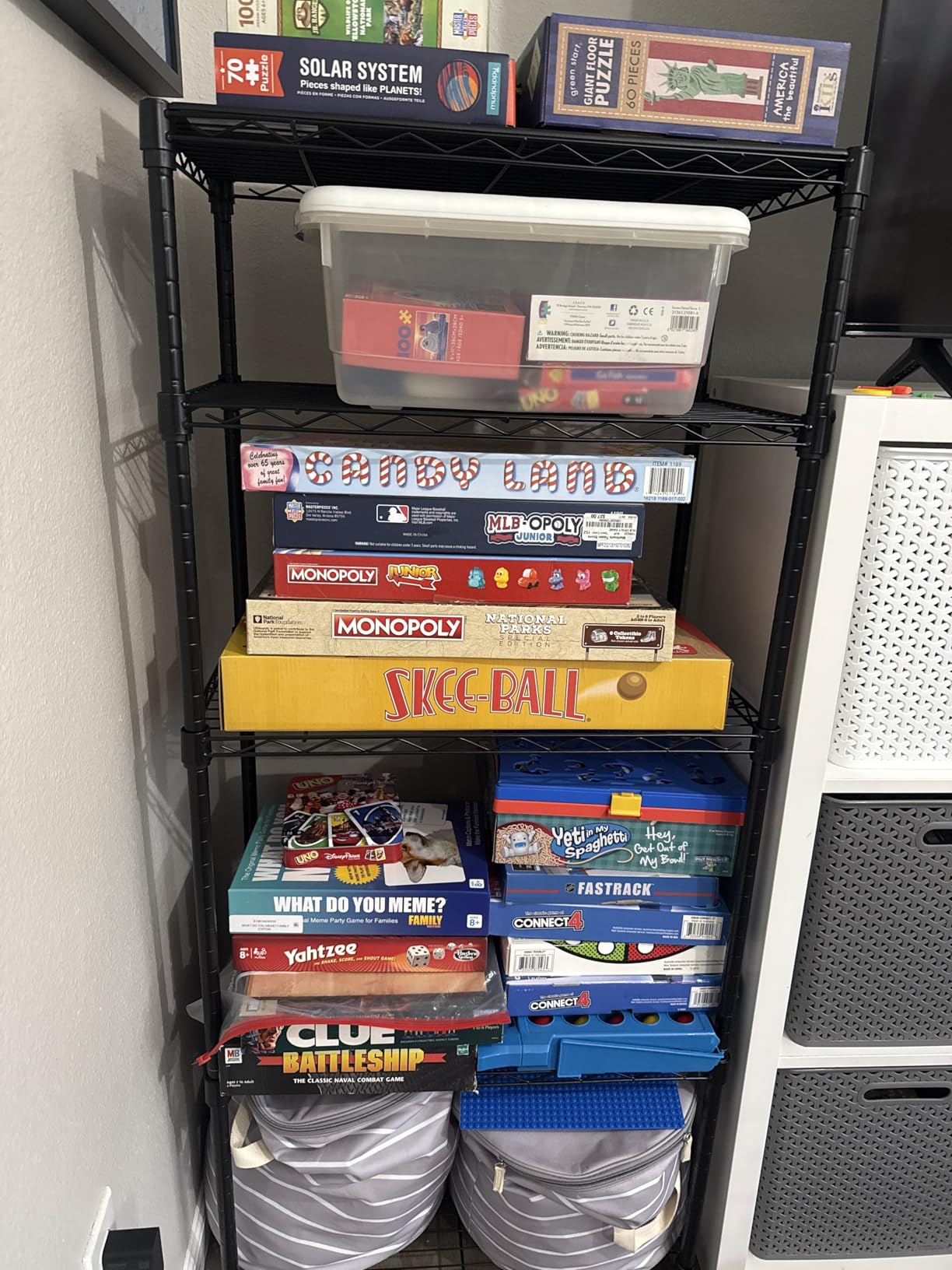 Amazon Basics 3-Shelf Adjustable Heavy Duty Steel Wire Rack Storage Shelving Organizer for Kitchen, Garage, 23.2