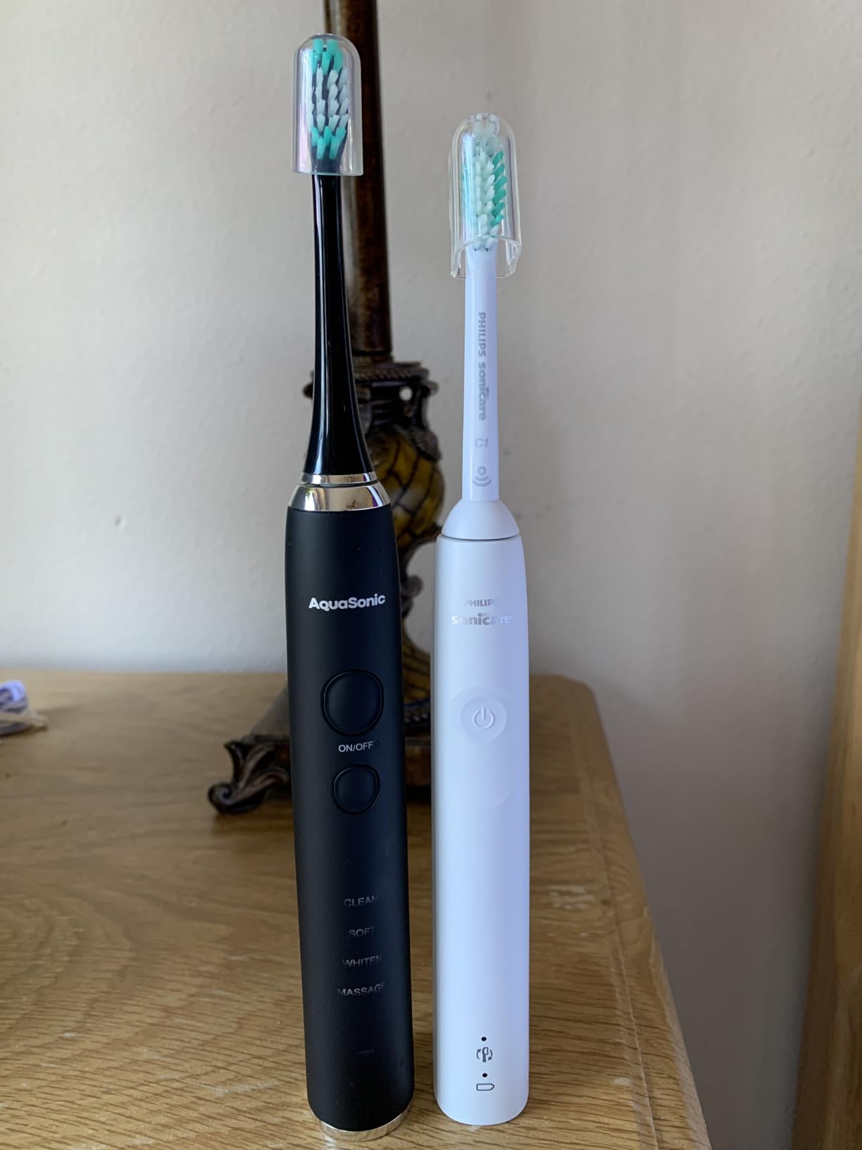 Aquasonic Black Series Ultra Whitening Toothbrush - ADA Accepted Electric Toothbrush- 8 Brush Heads & Travel Case - 40,000 VPM Electric Motor & Wireless Charging - 4 Modes w Smart Timer customer photo 1