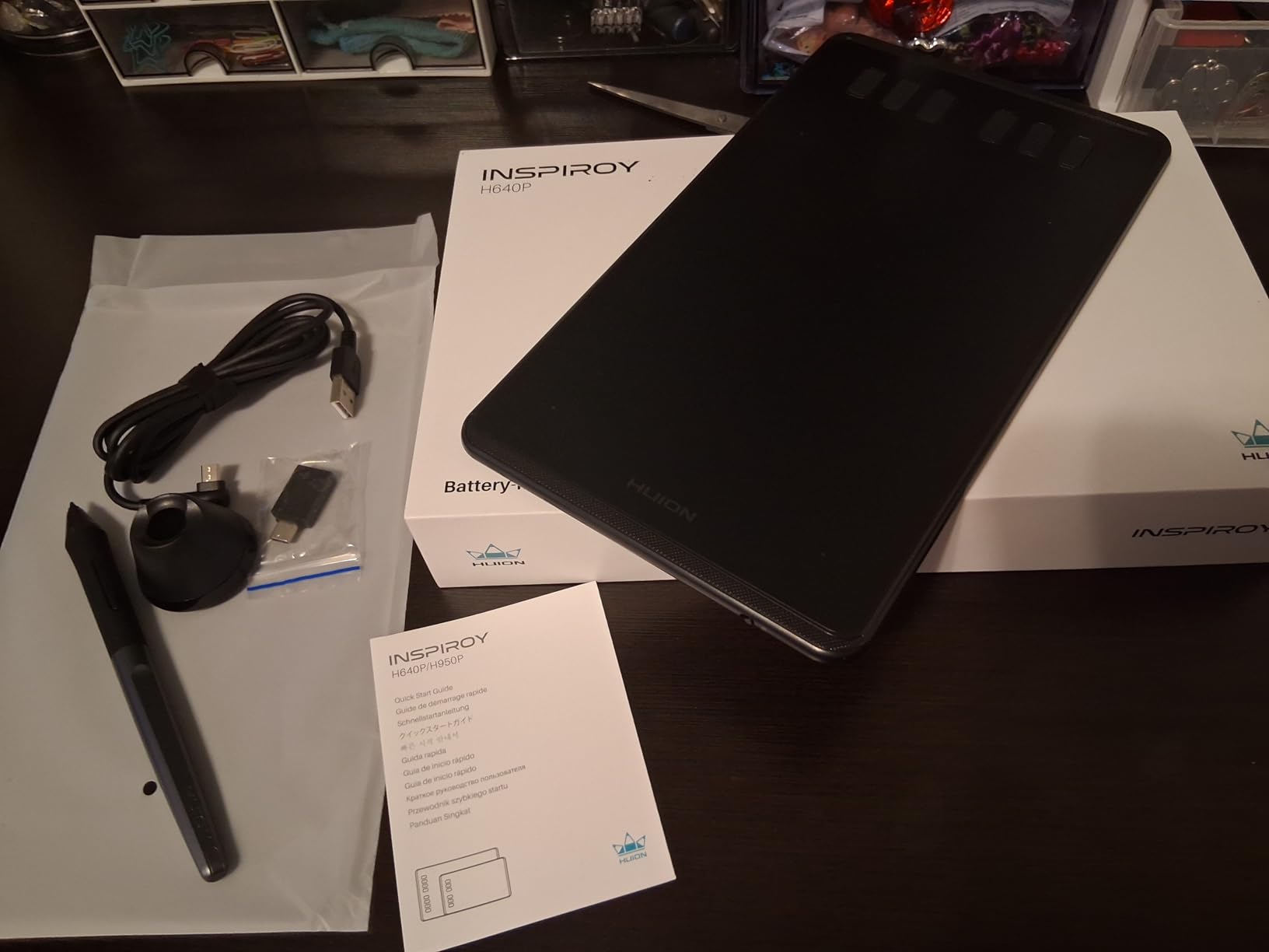 HUION Inspiroy H640P Drawing Tablet, 6x4 inch Digital Art with Battery-Free Stylus, 8192 Pen Pressure, 6 Hot Keys, Graphics Tablet for Drawing, Writing, Design, Teaching, Work with Mac, PC & Mobile customer photo 2