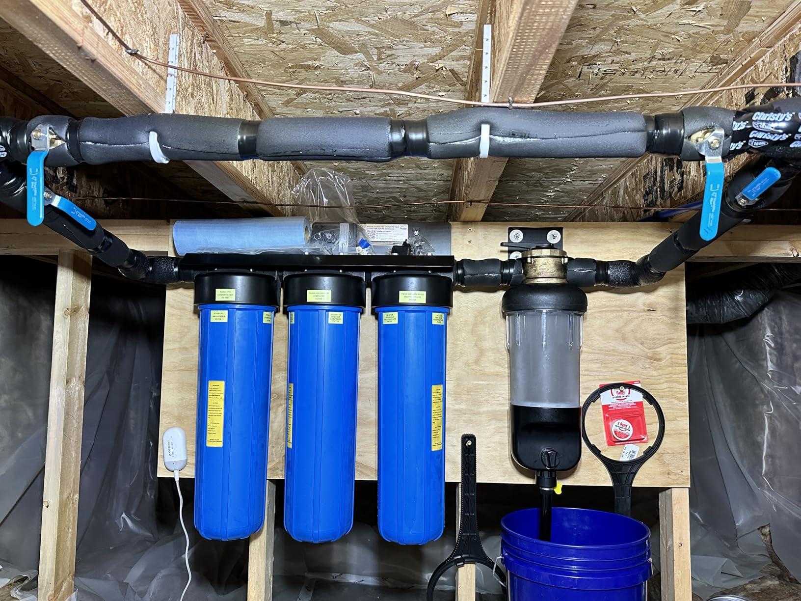 iSpring WSP-50SL Reusable Whole House Spin Down Sediment Water Filter Softener, Includes Siliphos Helps Prevent Scale and Corrosion, 1