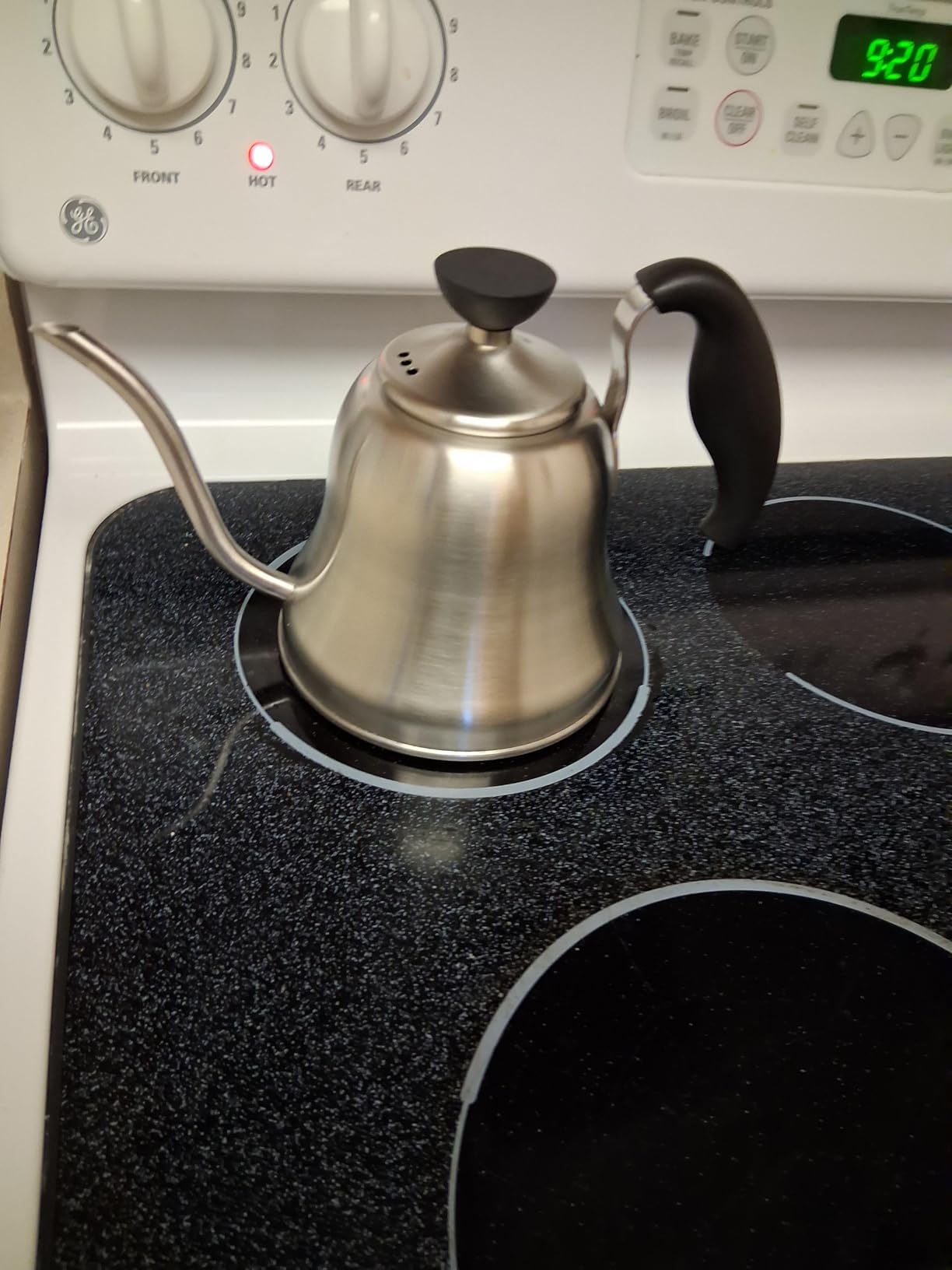 Tea Kettle for Stovetop, Barista's Choice Gooseneck Pour Over with Flow Control, Food Grade Stainless Steel Water Kettle, Tea Pot for Home & Kitchen - Small 28oz, Silver - Customer Photo 1