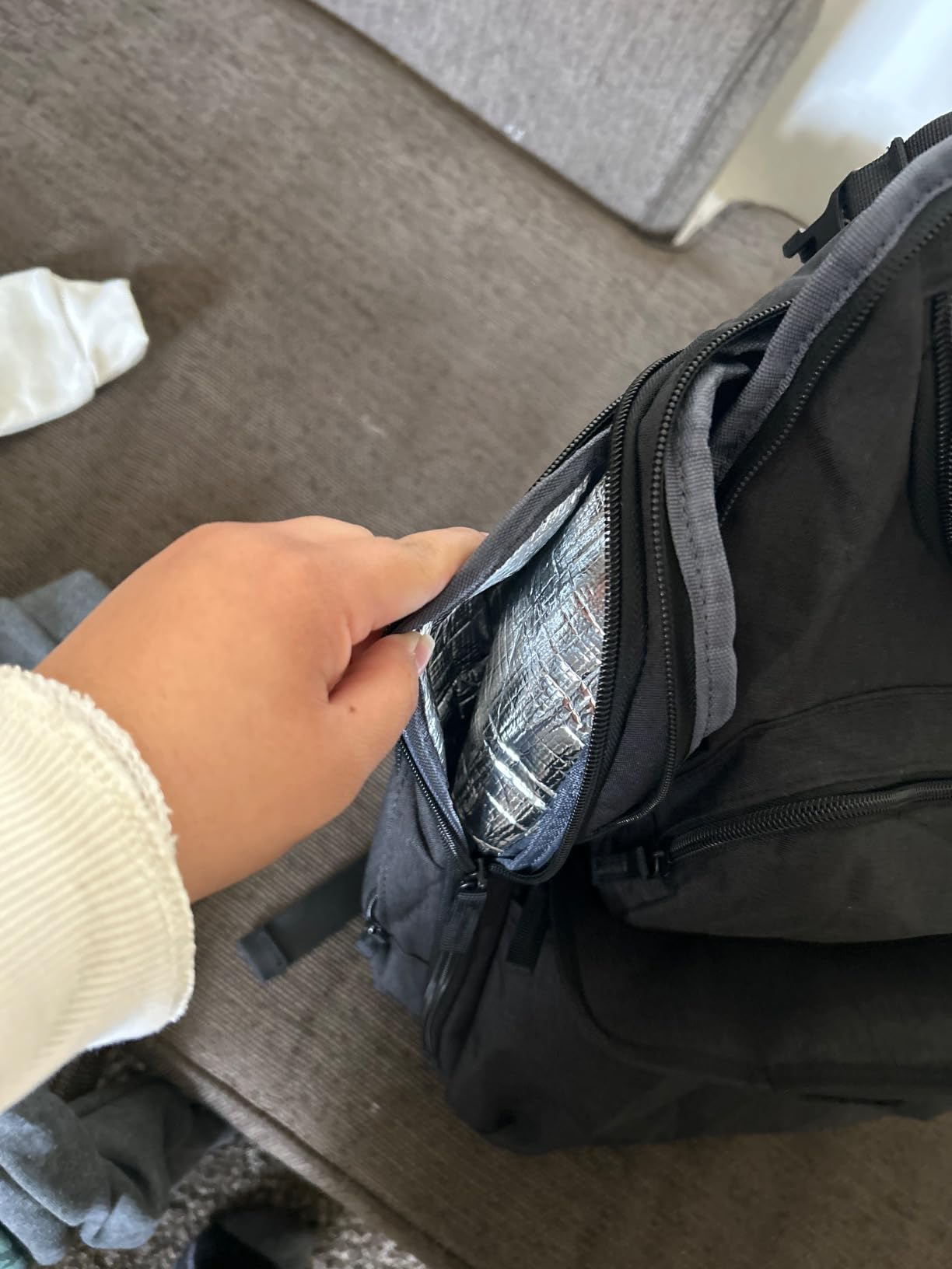 Mancro Diaper Bag Backpack, Multifunctional Dad Diaper Bag with 2 Side Insulated Pockets, Travel Water Resistant Baby Diaper Backpack for Men Women with Stroller Straps, Black customer photo 2