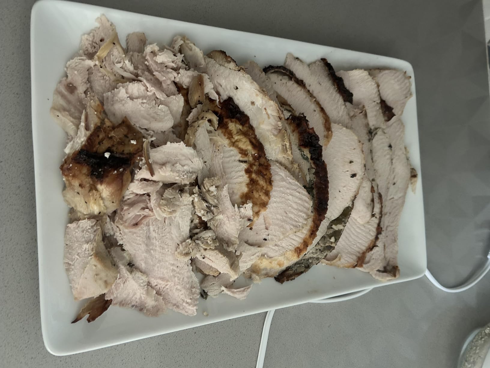 NutriChef Electric Carving Turkey Slicer Kitchen Knife | For Thanksgiving | Portable Electrical Food Cutter Knife Set with Carve Blades & Wood Stand | Cuts Meat, Bread, Cheese & Fruit | White Customer Review NutriChef Electric Carving Turkey Slicer Kitchen Knife | For Thanksgiving | Portable Electrical Food Cutter Knife Set with Carve Blades & Wood Stand | Cuts Meat, Bread, Cheese & Fruit | White - Customer Photo 2