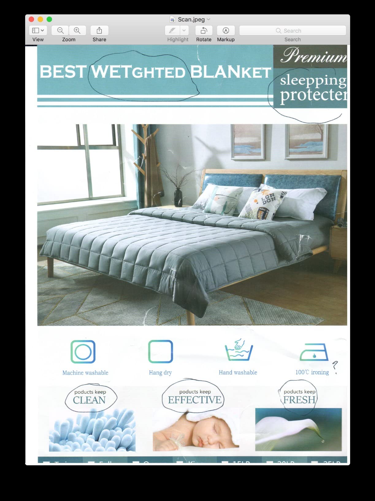 ZZZhen Weighted Blanket - High Breathability - 48''72'' 15LB - Premium Heavy Blankets - Calm Sleeping for Adult and Kids, Durable Quilts Grey, 48''72'' - 15LB customer photo 2