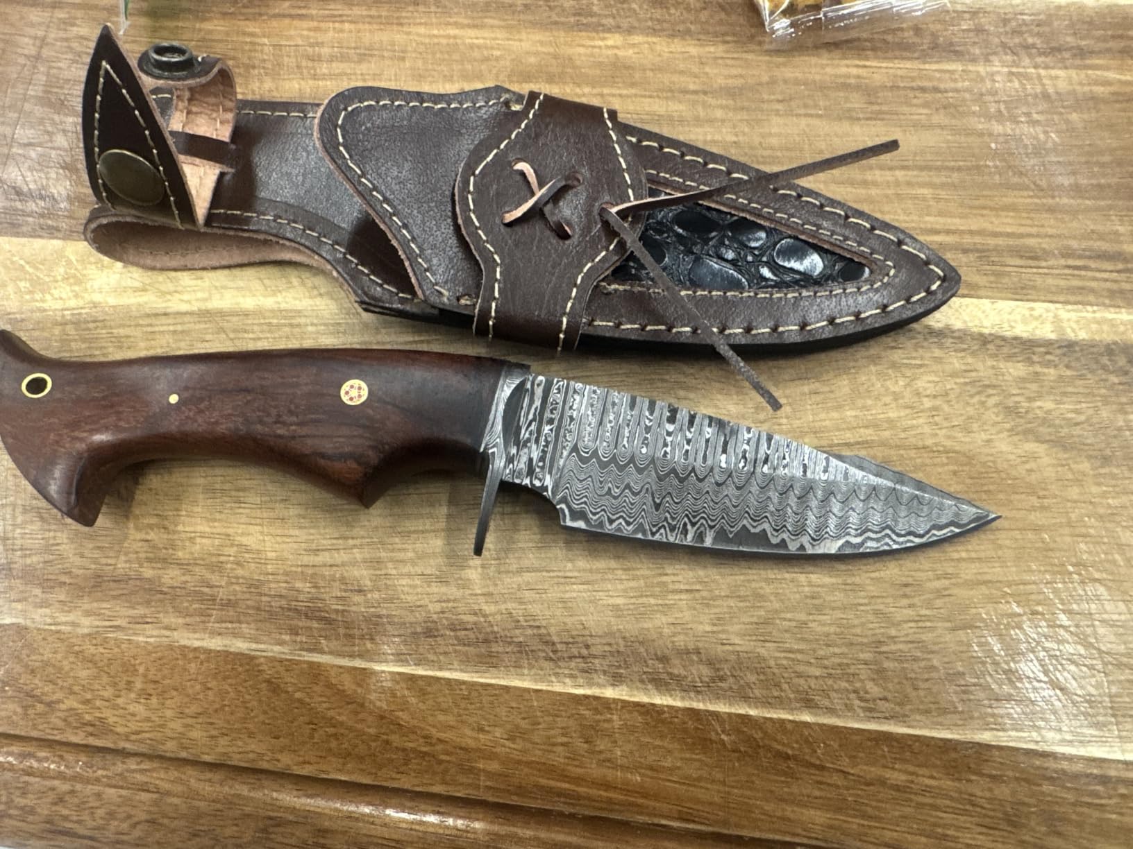 BIGCAT ROAR Predator Hunter - Patented Handmade Damascus Steel Fixed Blade Hunting Knife 10