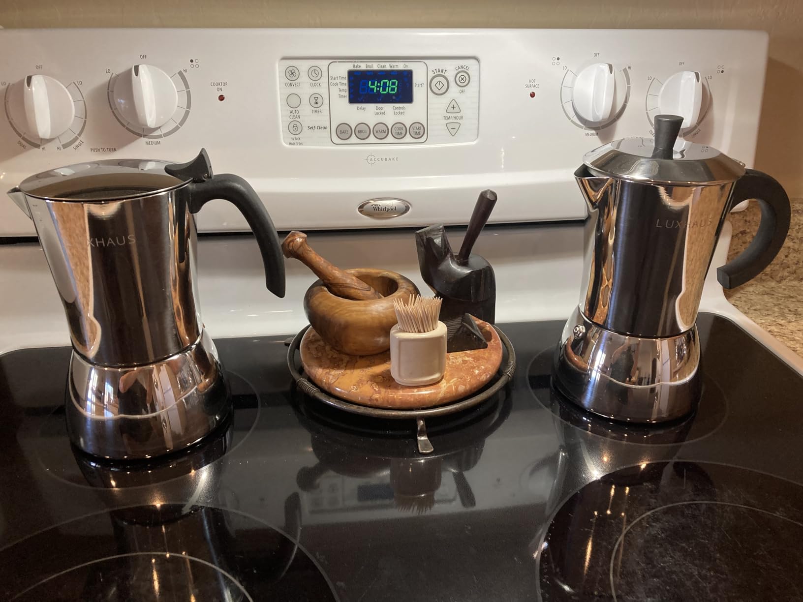 LuxHaus Moka Pot - 3 Cup Stovetop Espresso Maker - 100% Stainless Steel Italian and Cuban Mocha Coffee Maker - Customer Photo 1