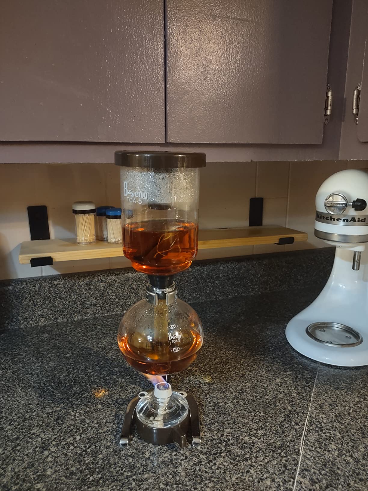 YUCHENGTECH Siphon Syphon Coffee Maker Tabletop Glass Siphon Pot Glass Technica Siphon Vacuum Coffee Maker(5 Cups(600ml)) - Customer Photo 2