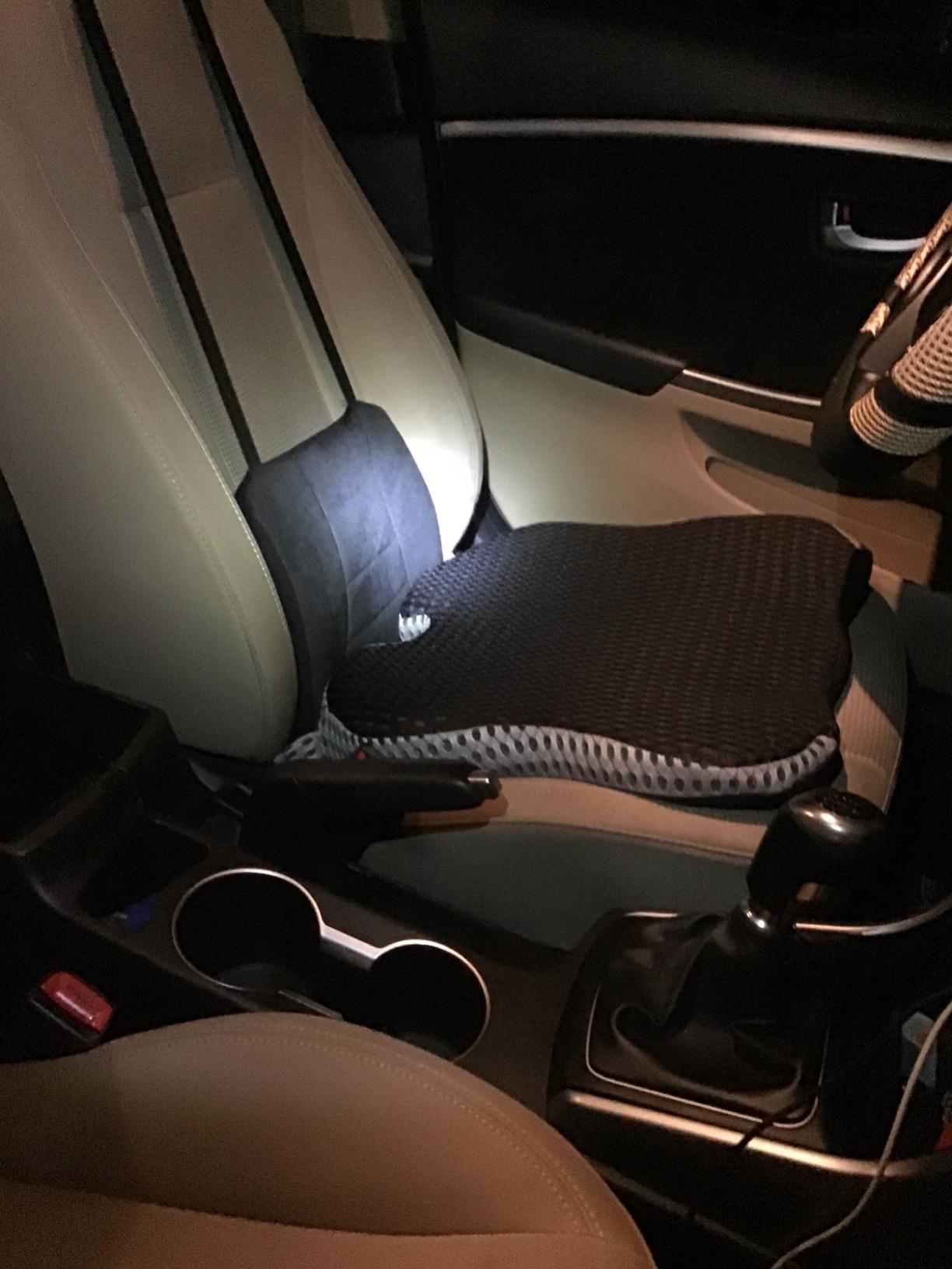 Wedge Car Seat Cushion for Better Visibility & Sciatica Pain Relief - High Density Memory Foam, Non-Slip Ergonomic Car Seat Cushion for Driving, Universal Fit for Car, SUV,Truck & Tractor customer photo 2