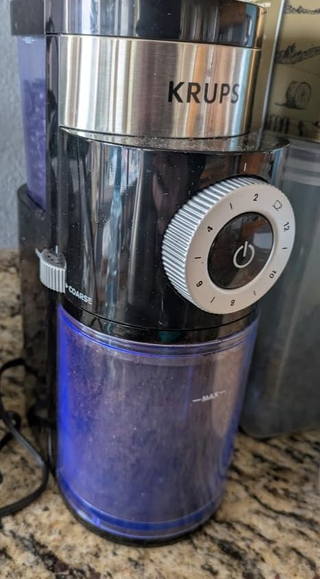 KRUPS Precision Burr Coffee Grinder: 12 Settings, 8 oz Capacity for Drip, French Press, Espresso, Pour Over, Cold Brew - Stainless Steel, 110W, Auto-Stop, Easy Clean - Coffee Grinders for Home Use - Customer Photo 3