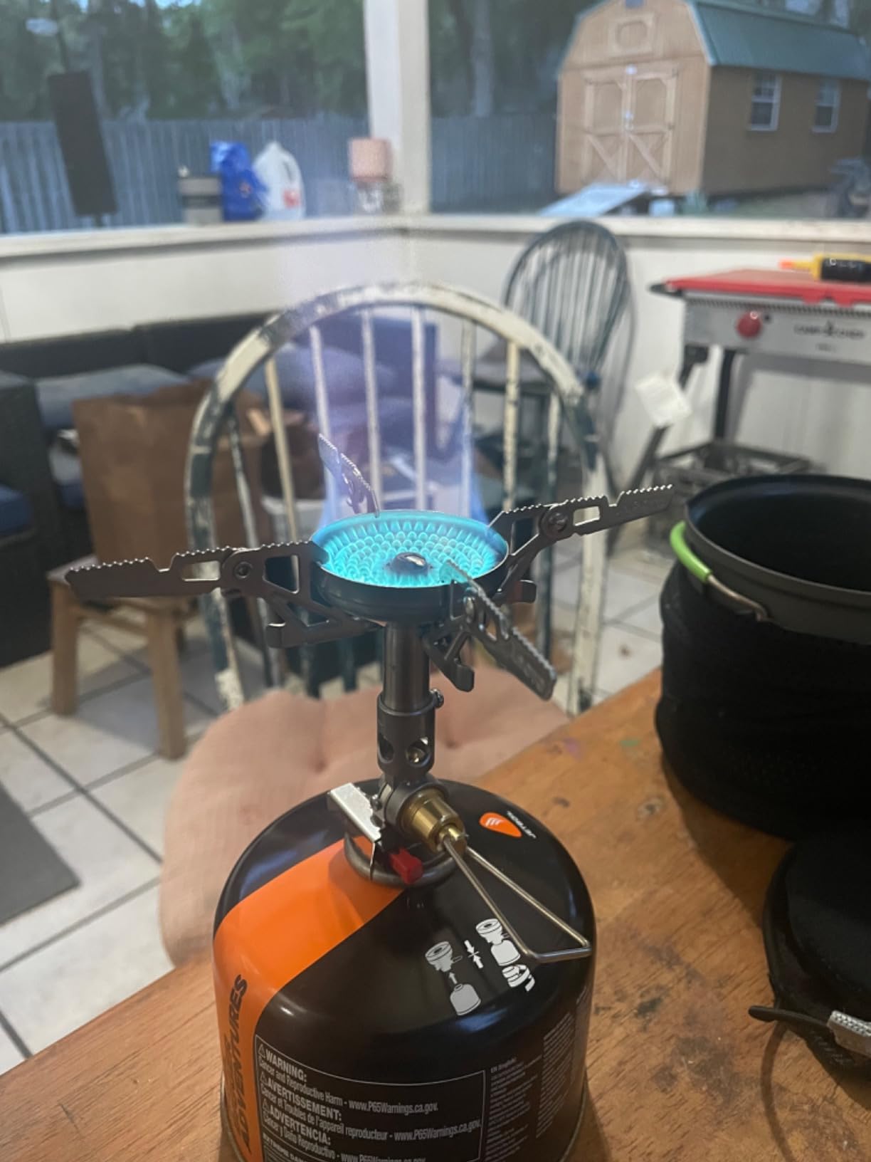 WindMaster Canister Stove with 4Flex for Windy Weather - Lightweight and Durable Backpacking Camp Stove, Compact Portable Camping Stoves for Hiking and Outdoor Cooking - Canister Not Included customer photo 1