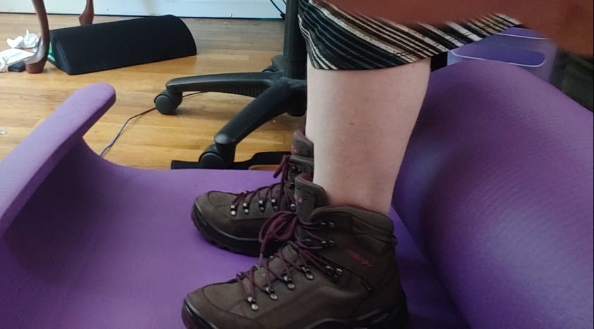 BalanceFrom 71x24 Inches Extra Thick Yoga Mat 1-Inch High-Density Foam - Roll-Up Exercise Pad with Double-Sided Non-Slip Surface and Carrying Strap for Pilates and Home Workouts, Multiple Colors customer photo 2