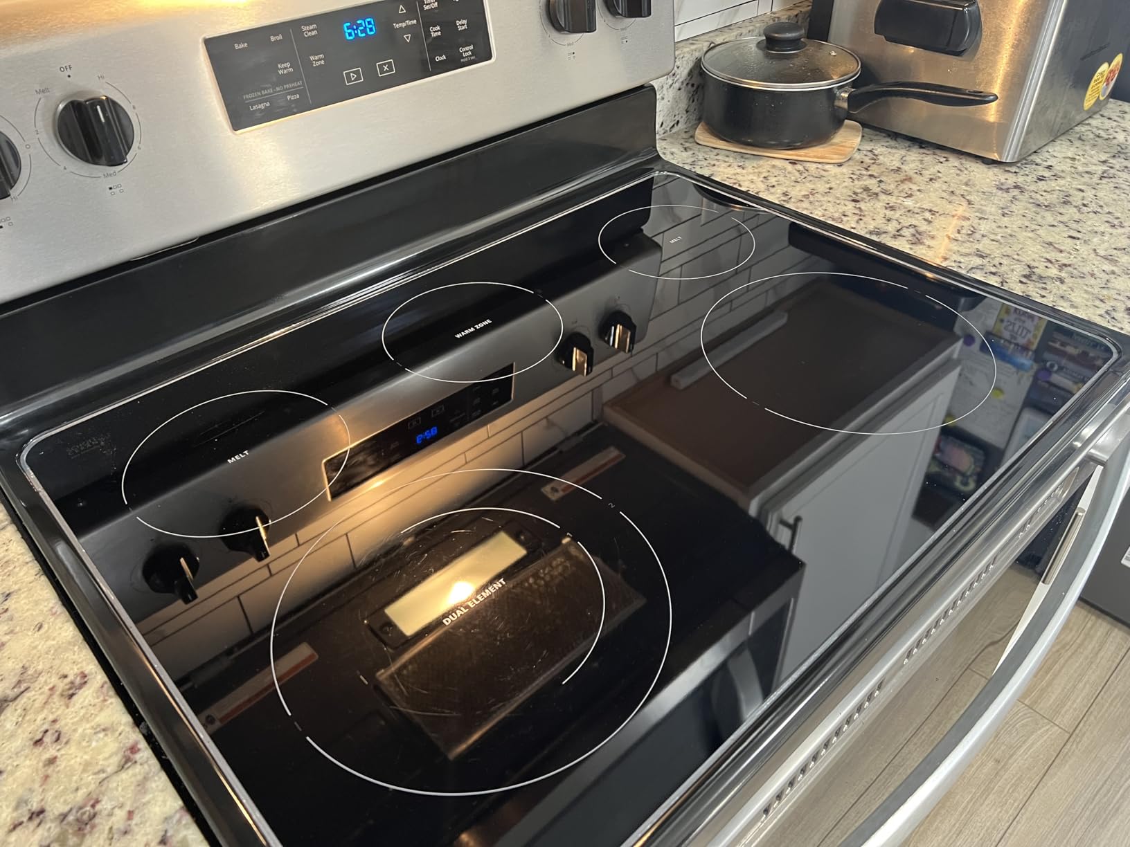 Cerama Bryte Combo Kit Pads & Removes Tough Stains Cooktop and Stove Top Cleaner for Glass - Ceramic Surfaces, 10 Ounces - Customer Photo 2