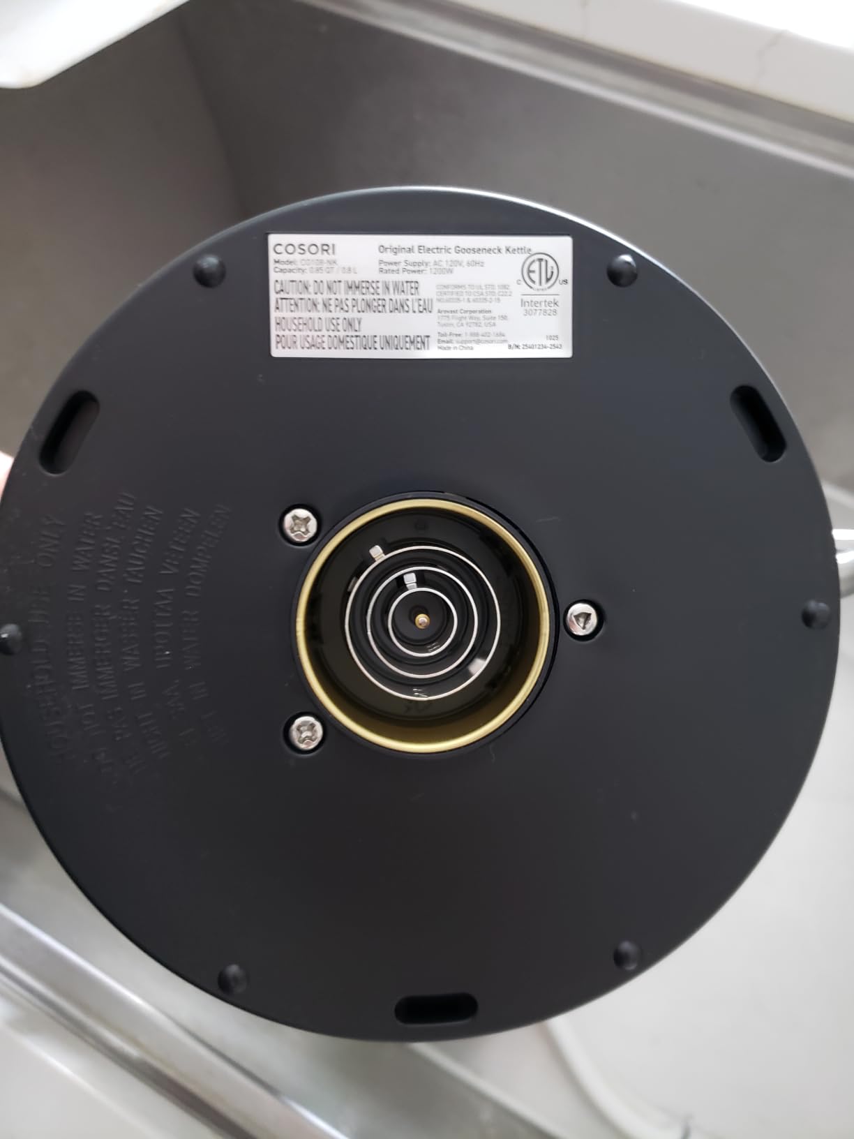 COSORI Electric Gooseneck Kettle with 5 Temperature Control Presets, Pour Over Kettle for Coffee & Tea, Hot Water Boiler, 100% Stainless Steel Inner Lid & Bottom, 1200W/0.8L - Customer Photo 1