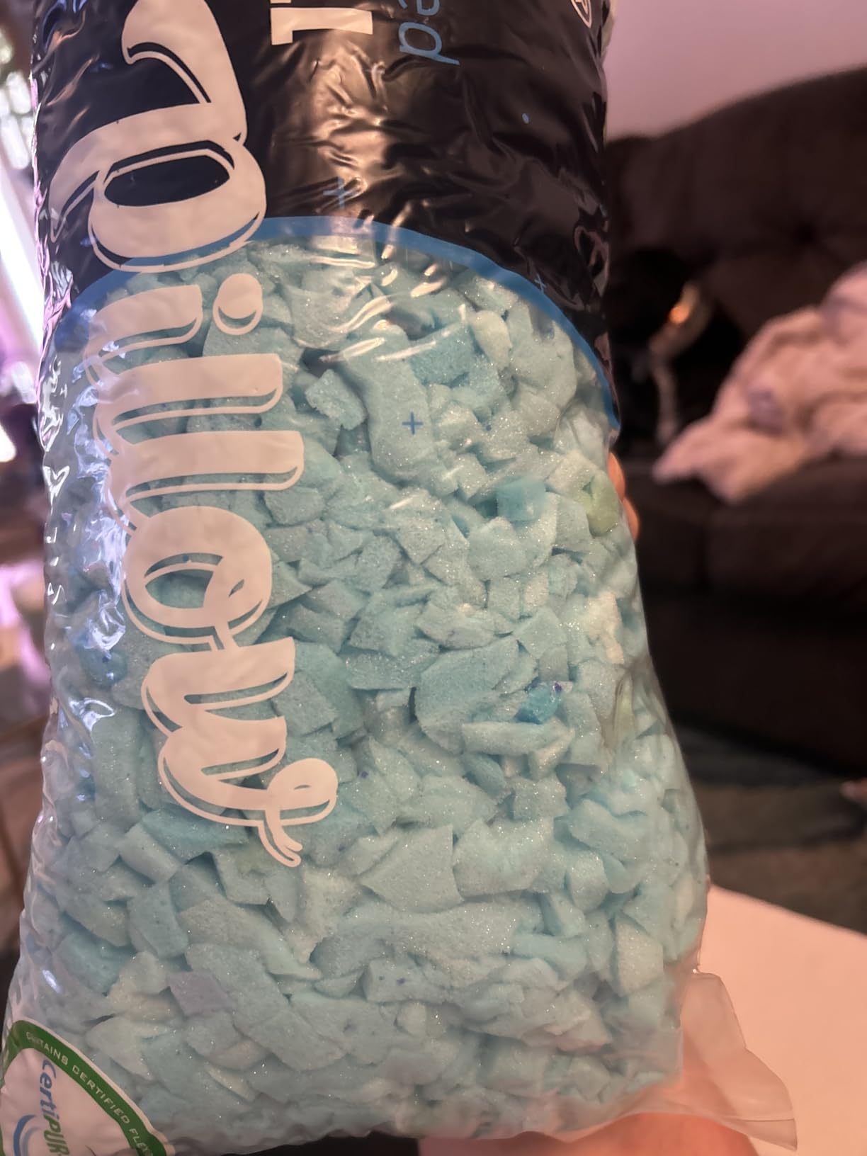 QUTOOL Cooling Pillow for Sleeping, CertiPUR-US Shredded Memory Foam Queen Pillows Set of 2, Cool Pillow for Hot Sleepers Adjustable Firm Pillow for Side, Back, Stomach Sleepers Soft Yet Support,White customer photo 2