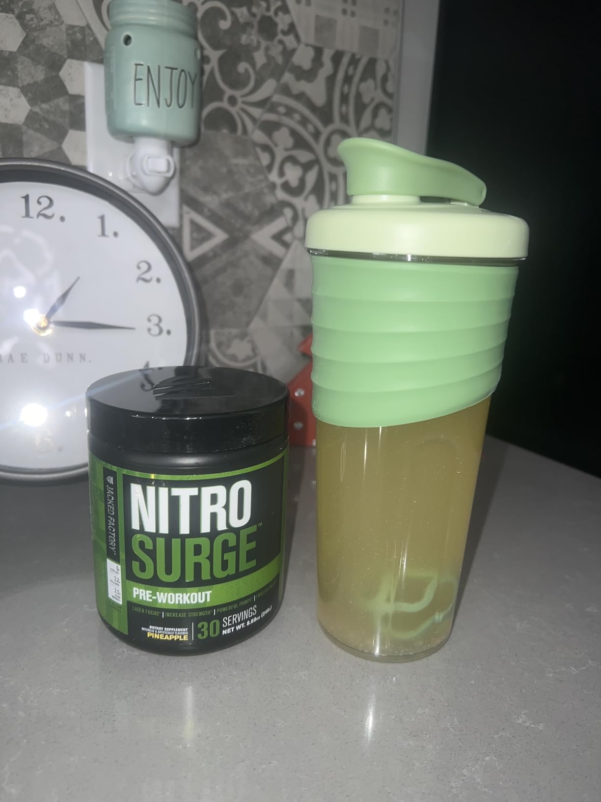 Jacked Factory NITROSURGE Pre Workout Supplement - Endless Energy, Instant Strength Gains, Clear Focus, Intense Pumps - NO Booster & Preworkout Powder with Beta Alanine - 30 Servings, Cherry Limeade customer photo 2